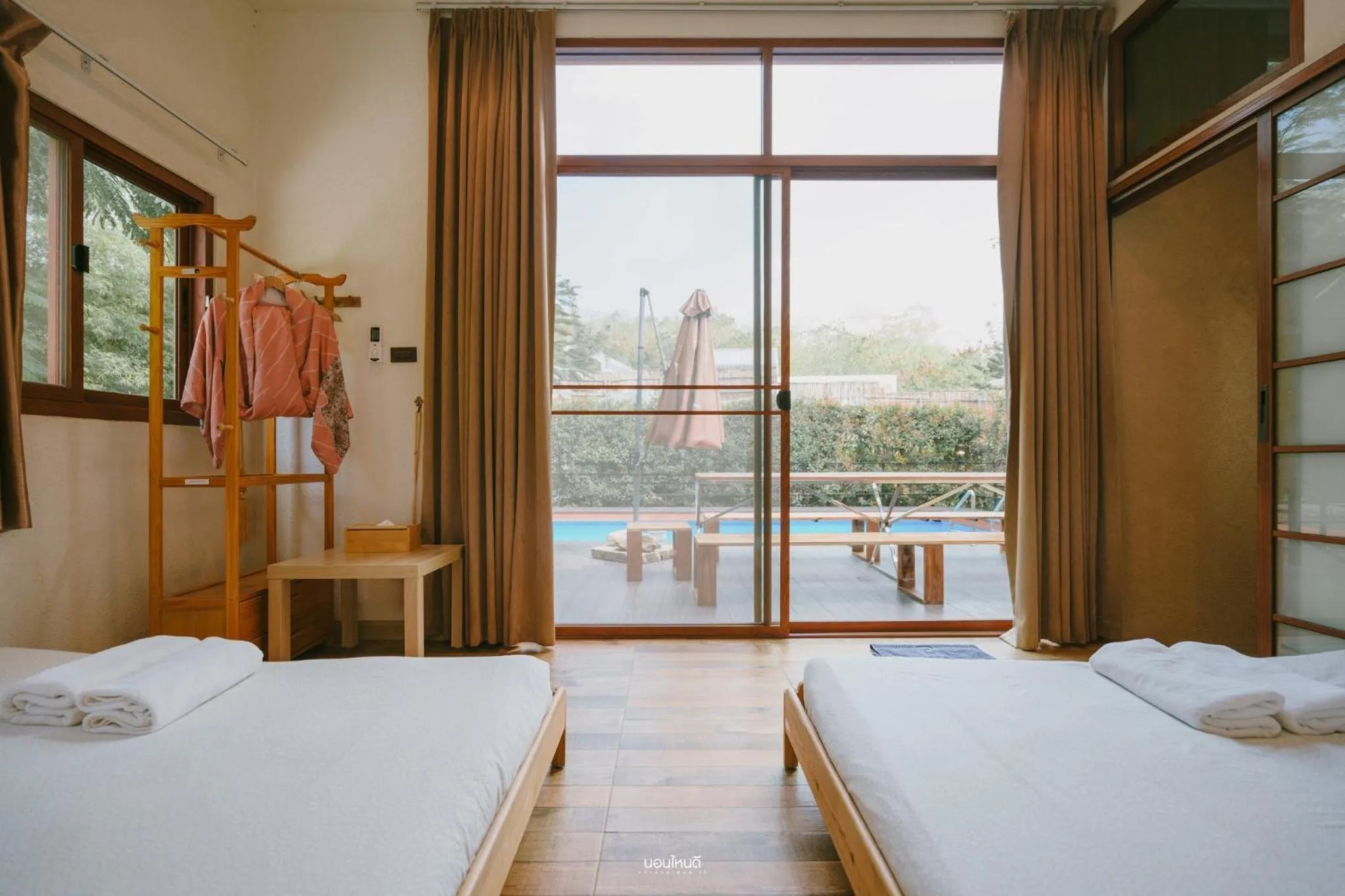 Bed in The X10 private pool villa khaoyai SHA Certified เขาใหญ่