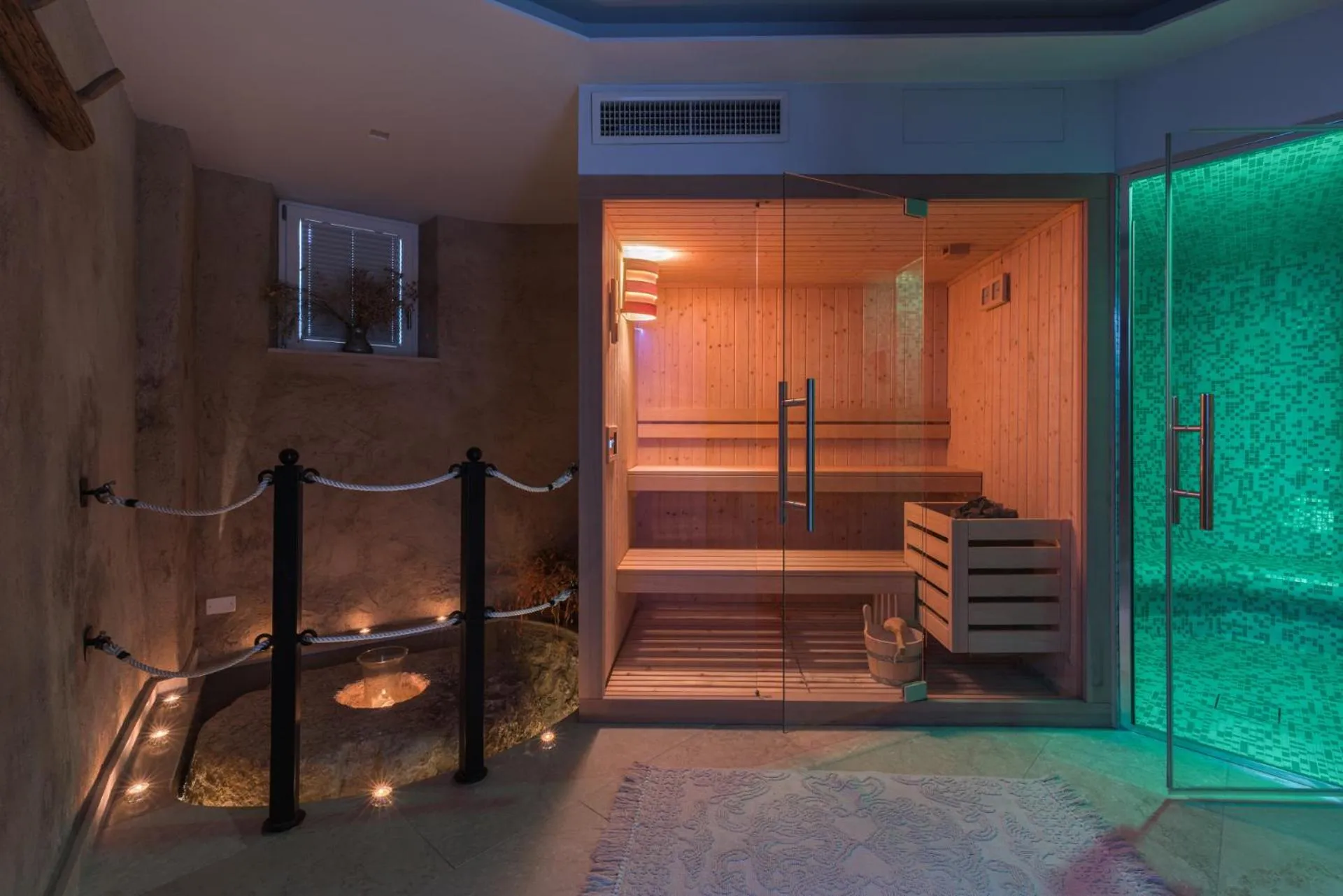 Sauna in Corte Alma Spa and Luxury Home