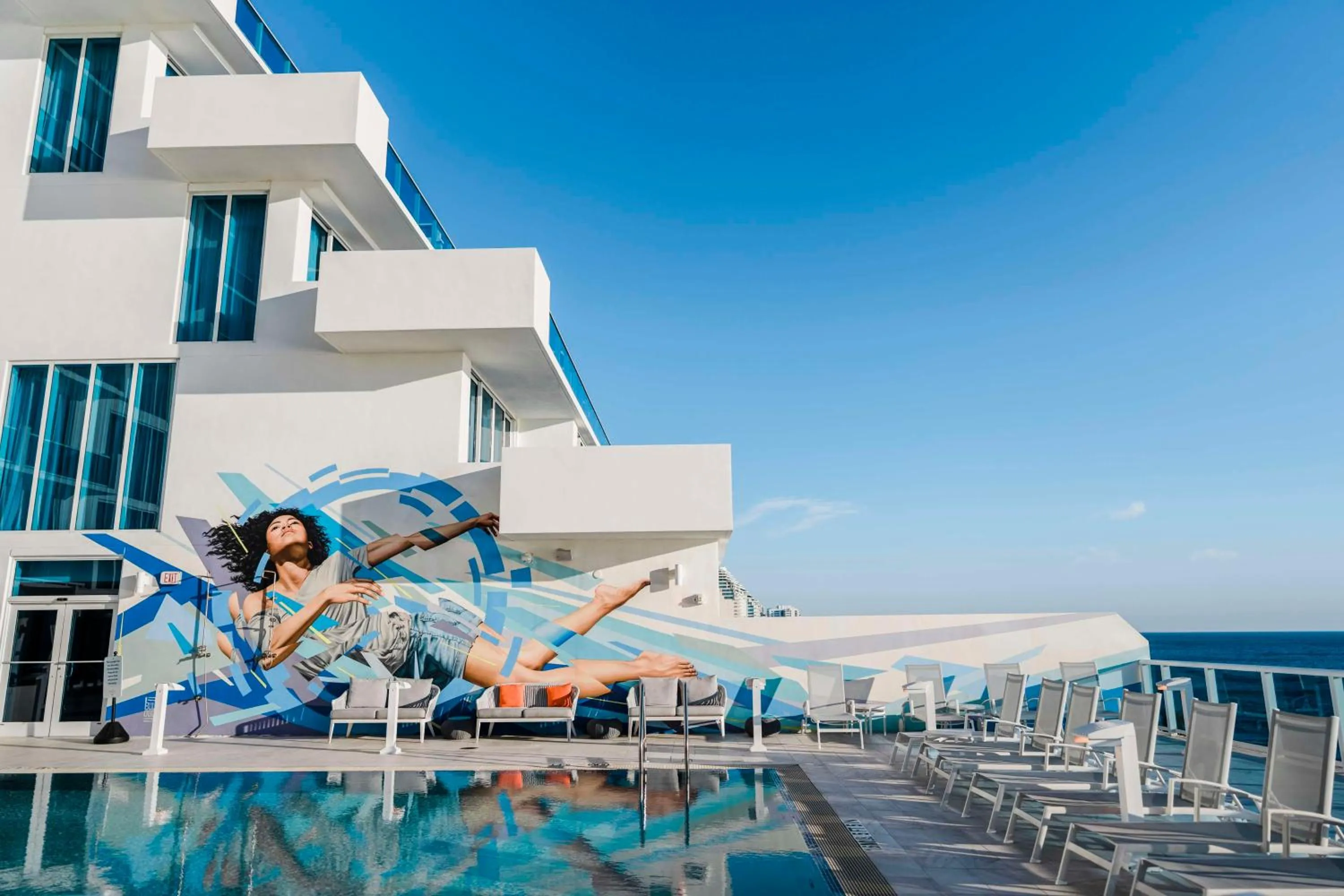 Pool view in Hotel Maren Fort Lauderdale Beach, Curio Collection By Hilton