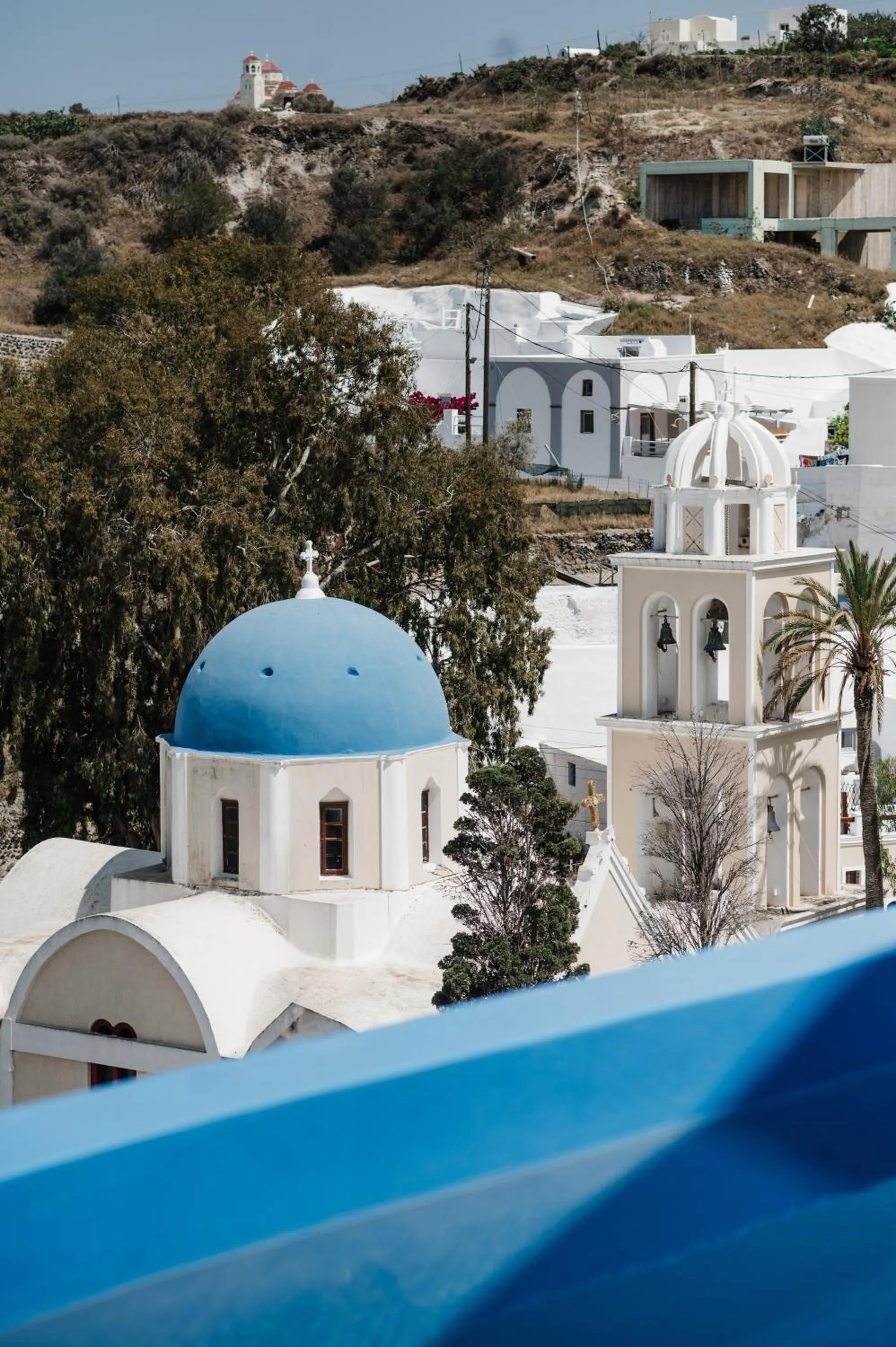 Pool view in Amphitrite Suites Santorini