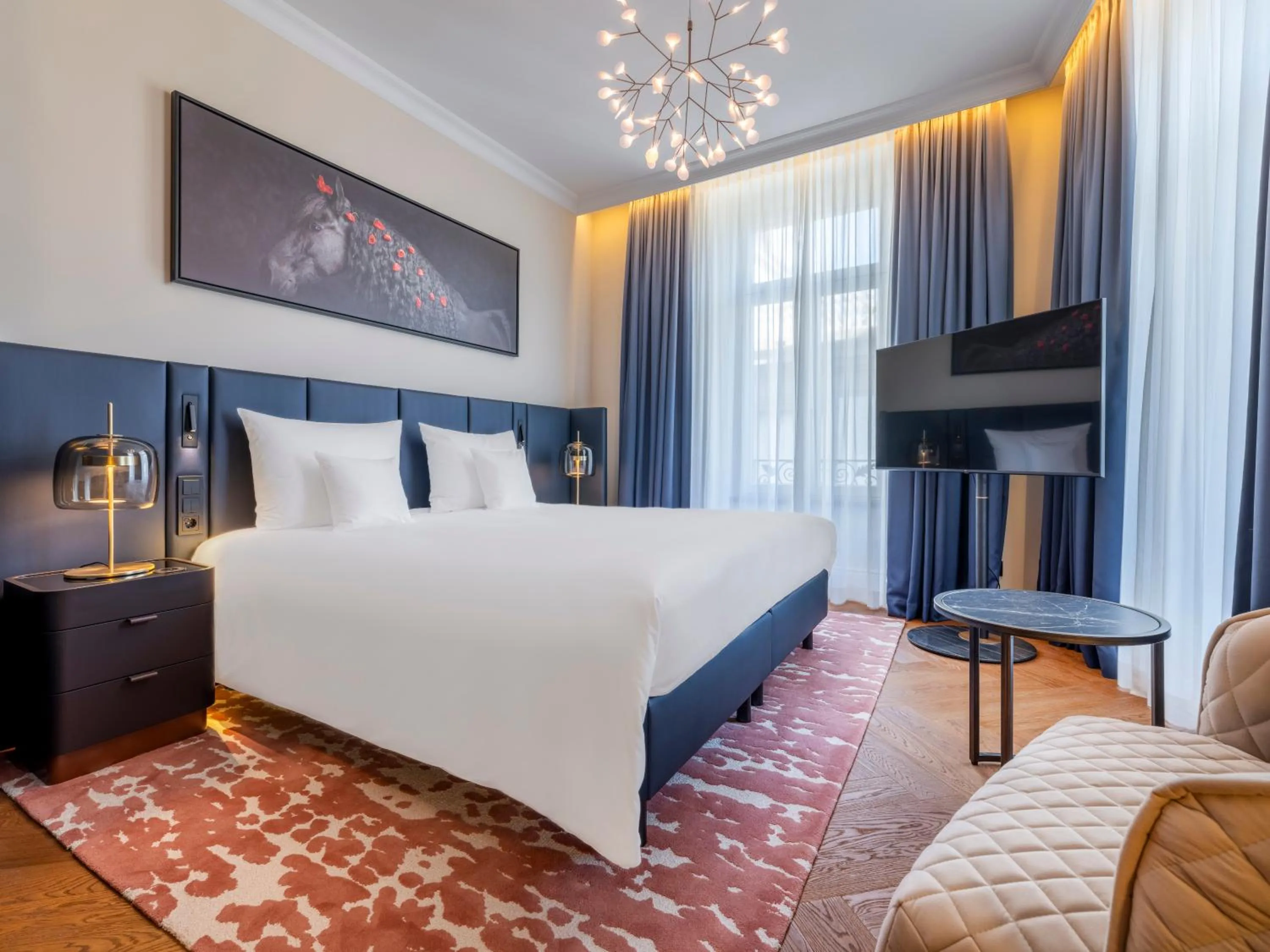 Bed in Steigenberger Icon Europäischer Hof Baden Baden