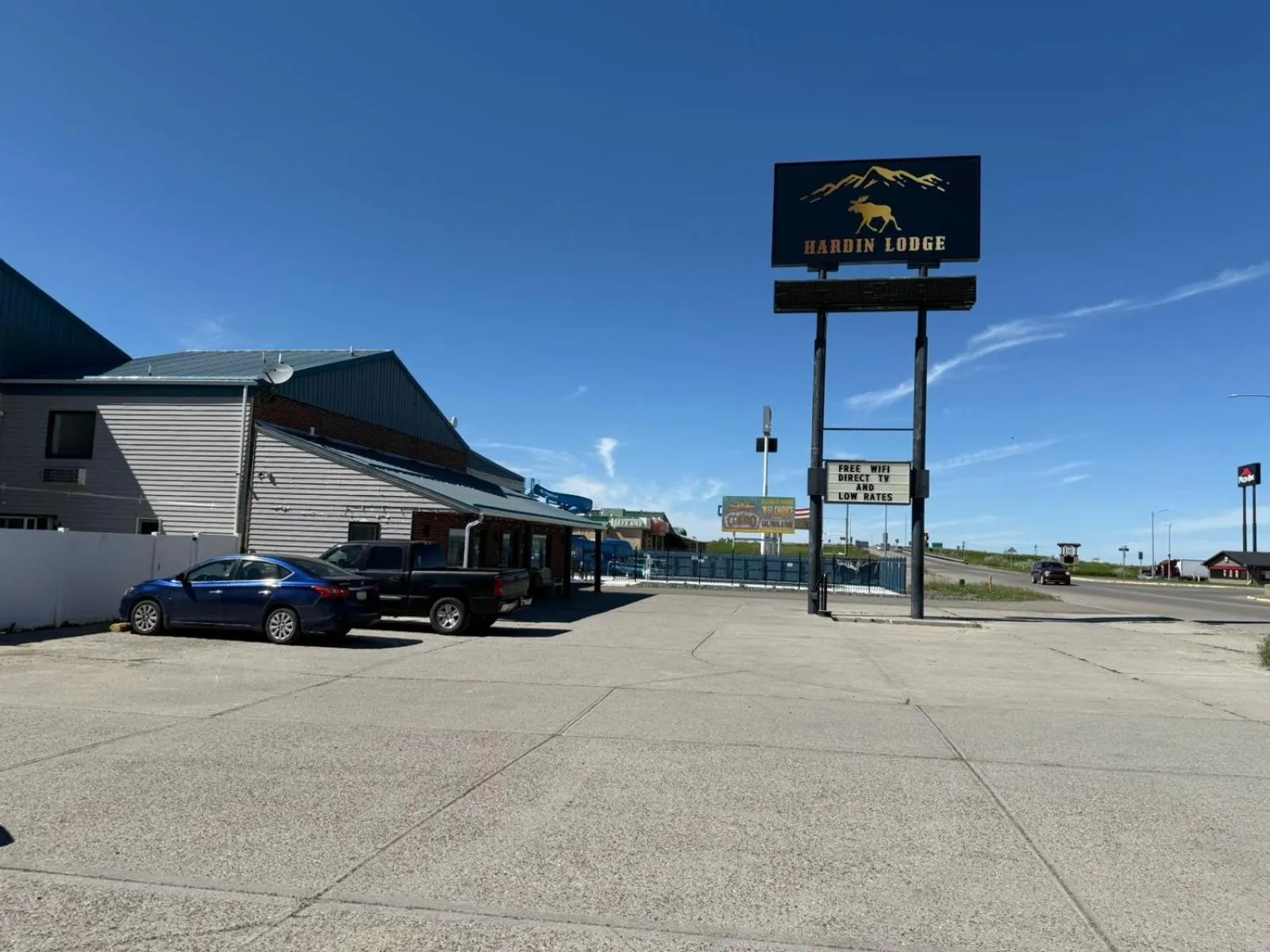 Facade/entrance in Hardin Lodge Little Bighorn Battlefield I-90