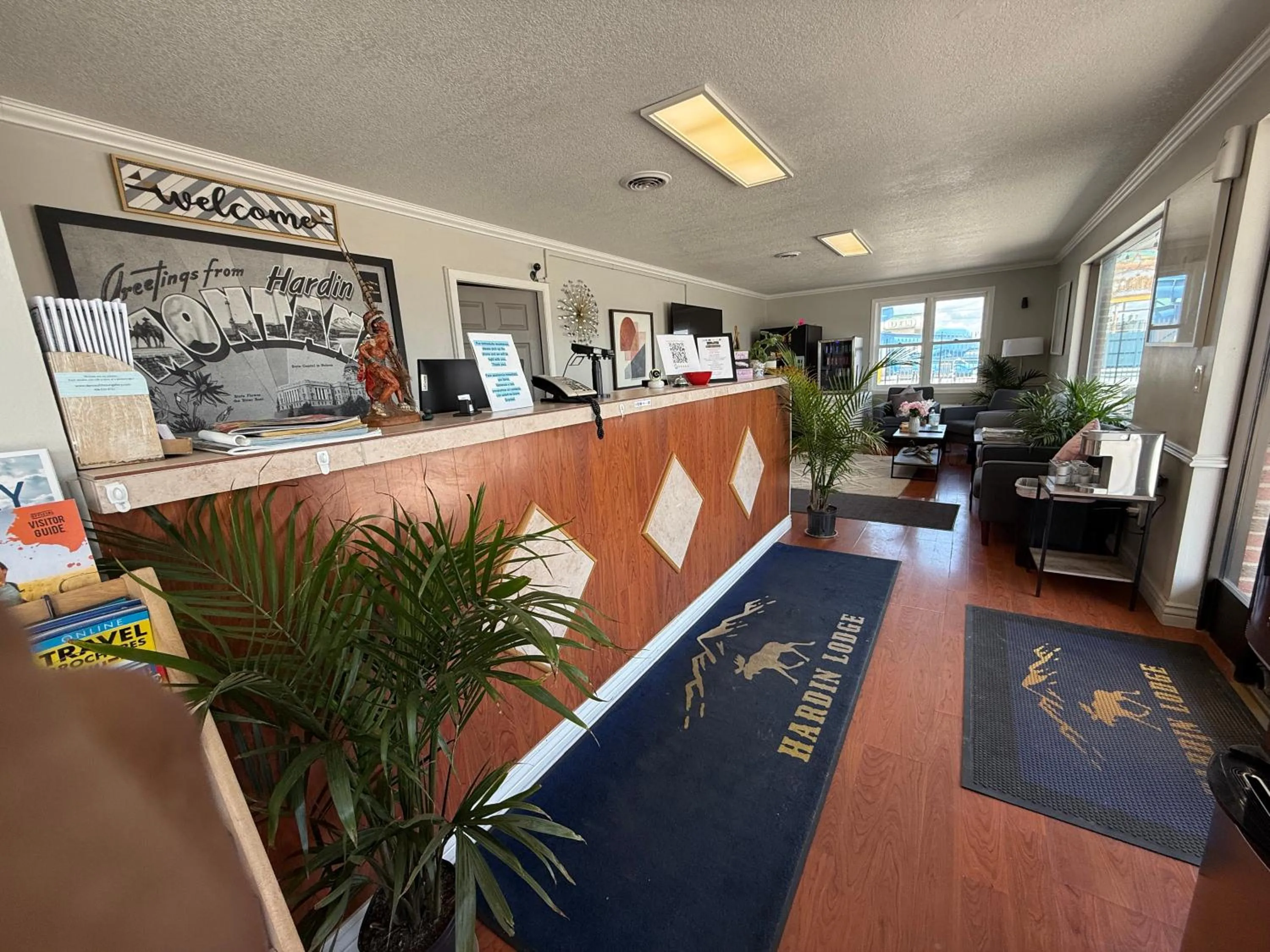 Lobby or reception in Hardin Lodge Little Bighorn Battlefield I-90