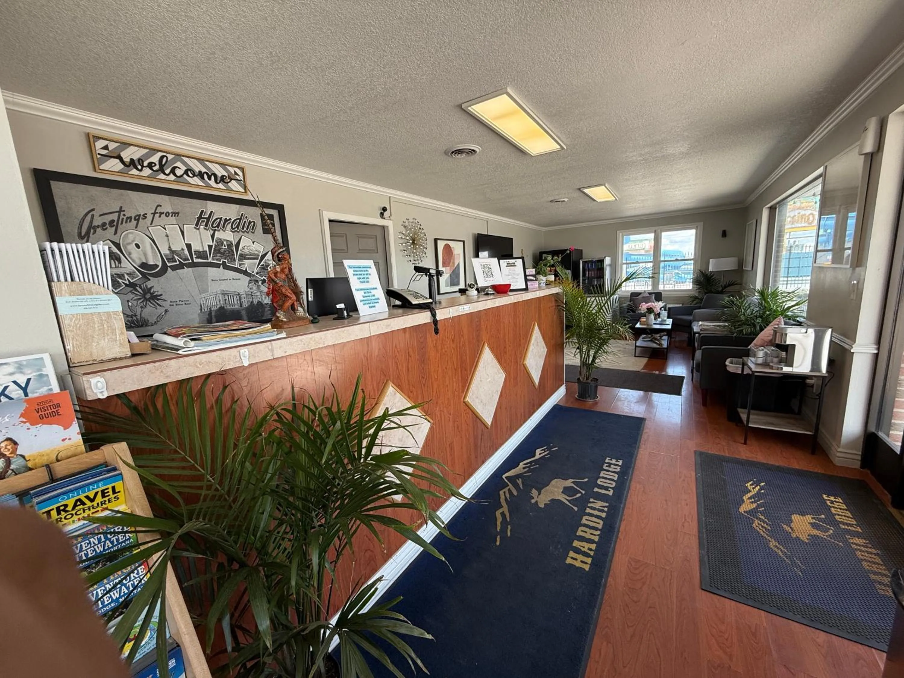 Lobby or reception in Hardin Lodge Little Bighorn Battlefield I-90