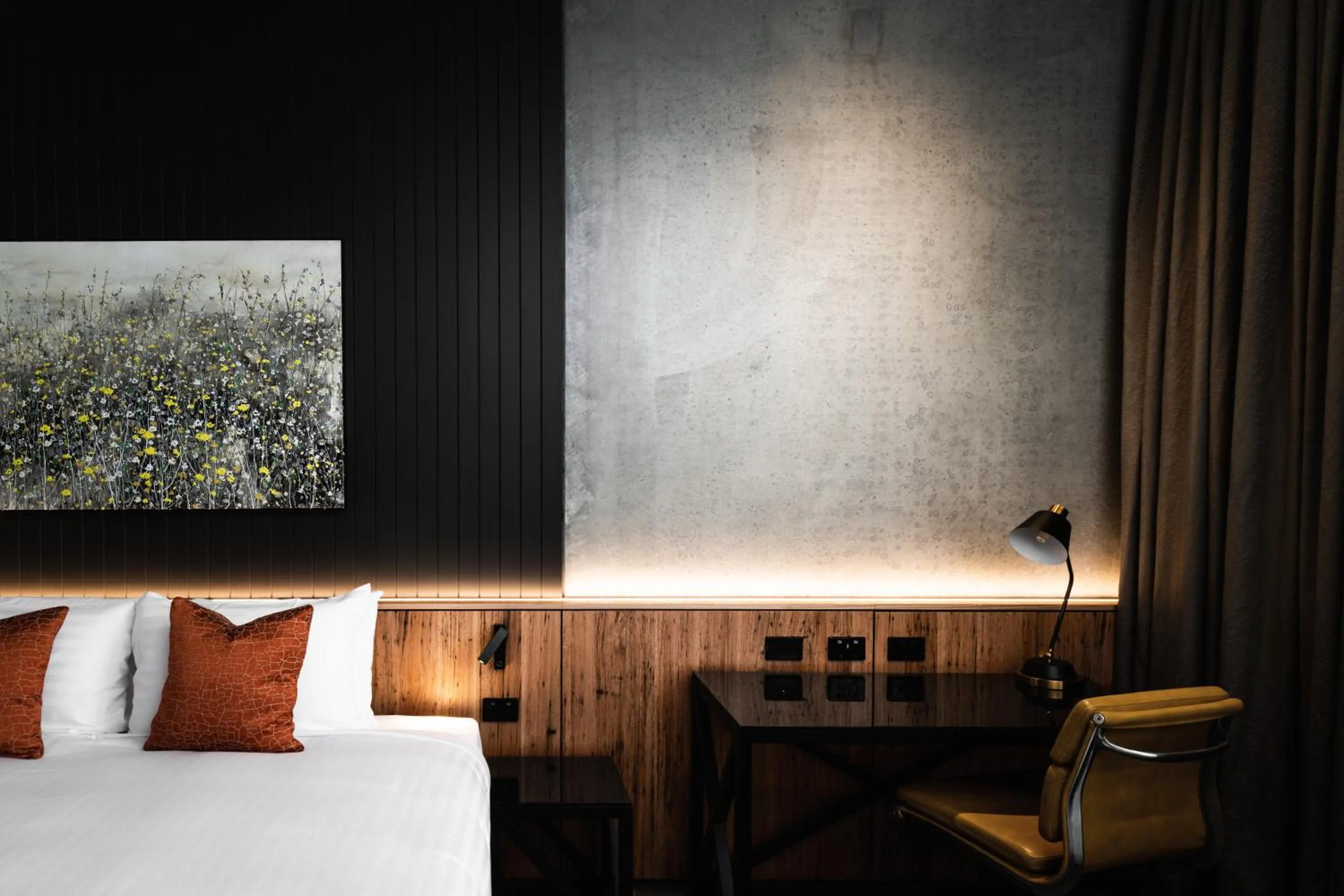 Decorative detail, Bed in Hotel Verge Launceston