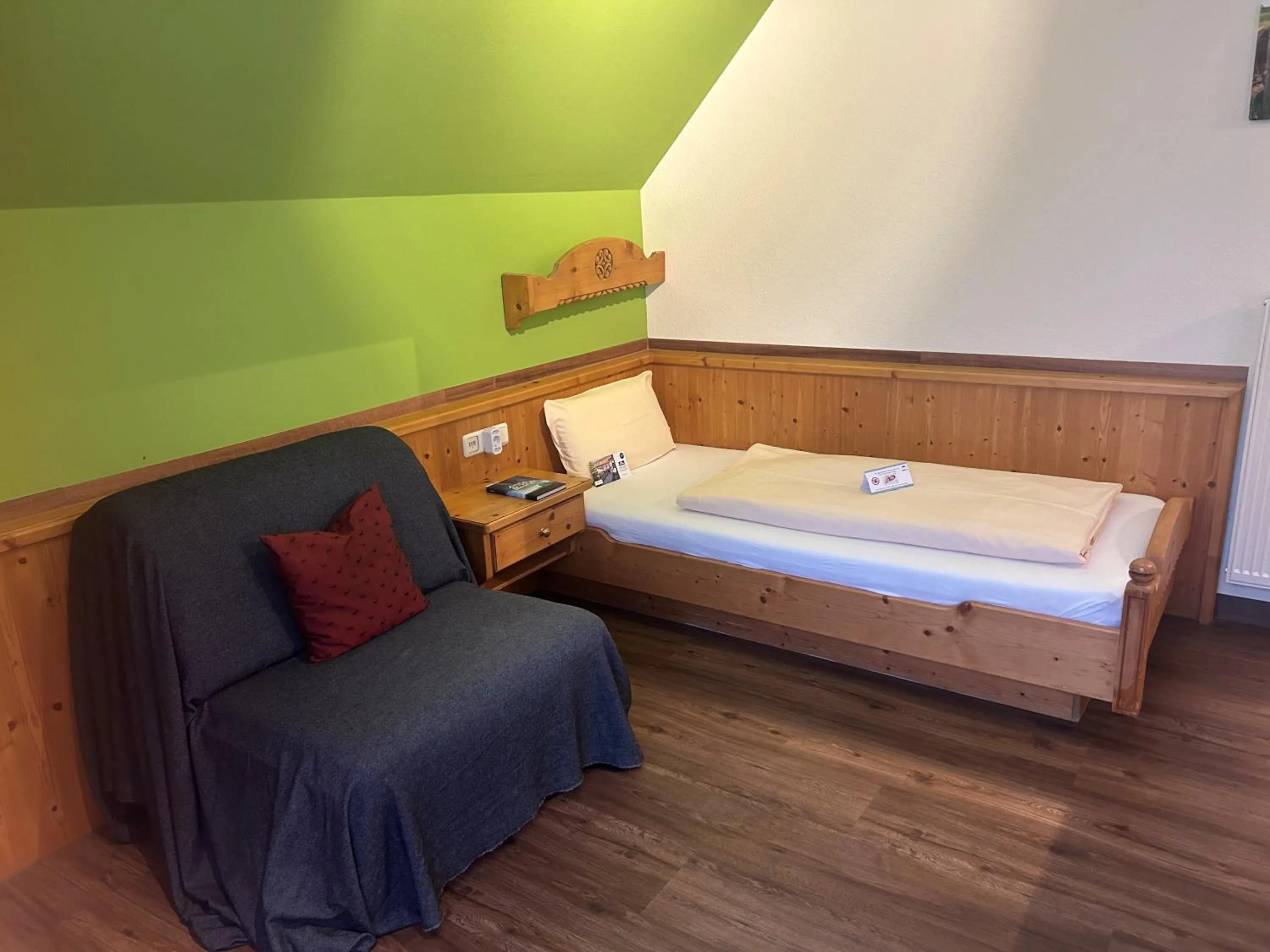 Bed in Hotel Am Kamin