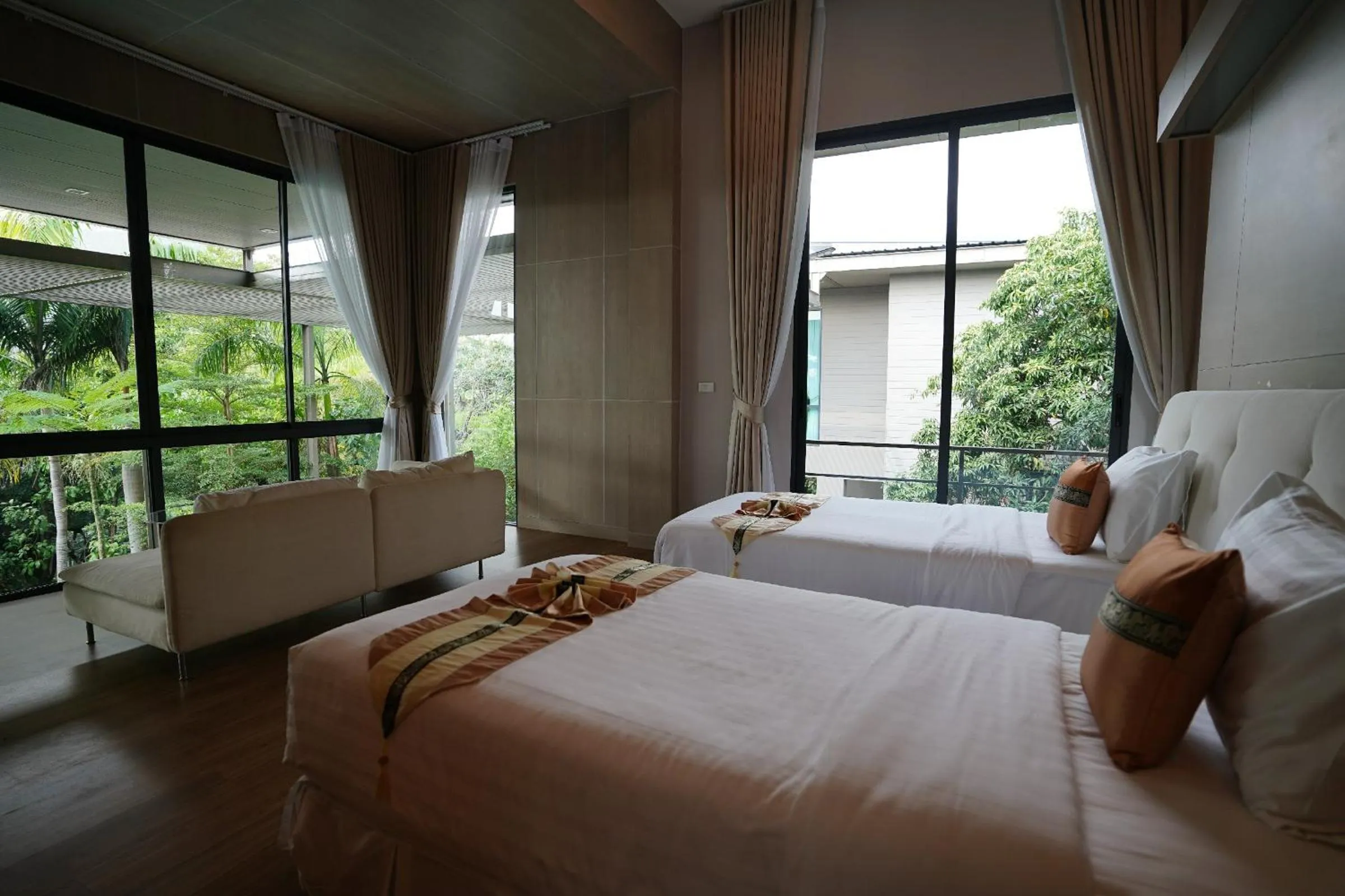 Bed in Treescape Resort Chiangmai