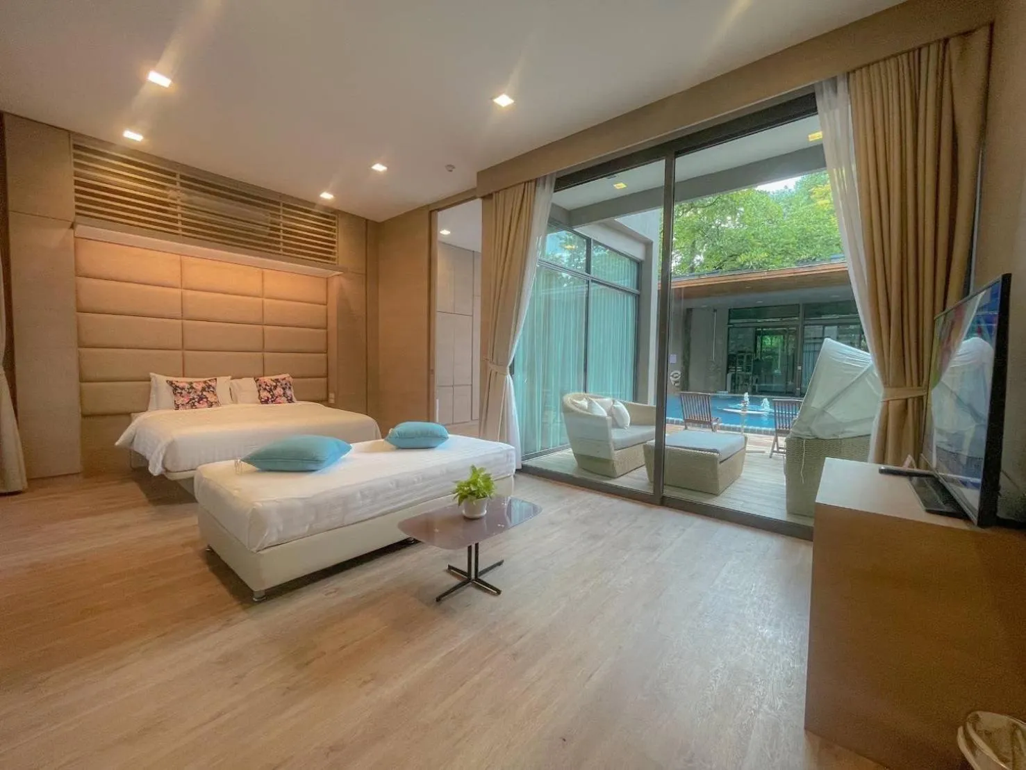 Bed in Treescape Resort Chiangmai