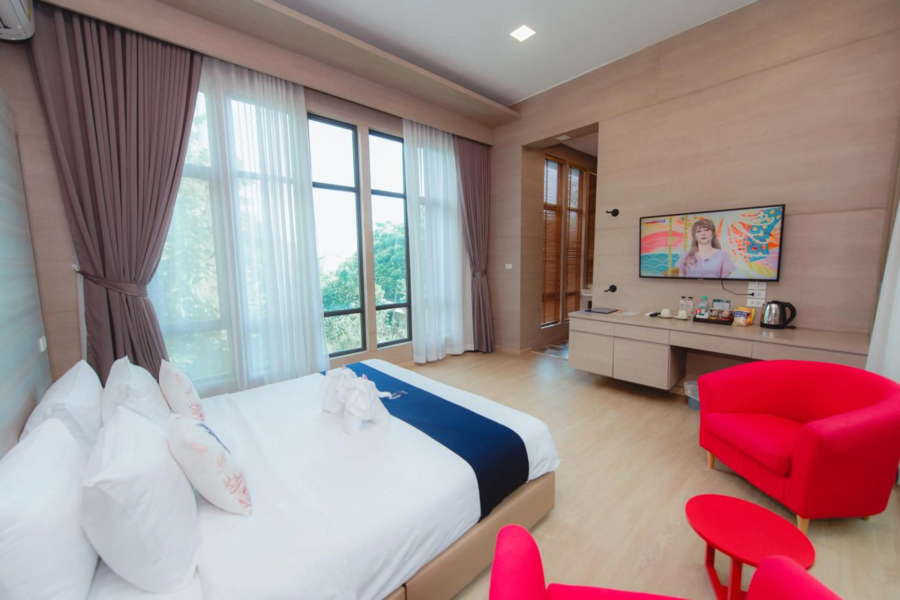 Bed in Treescape Resort Chiangmai