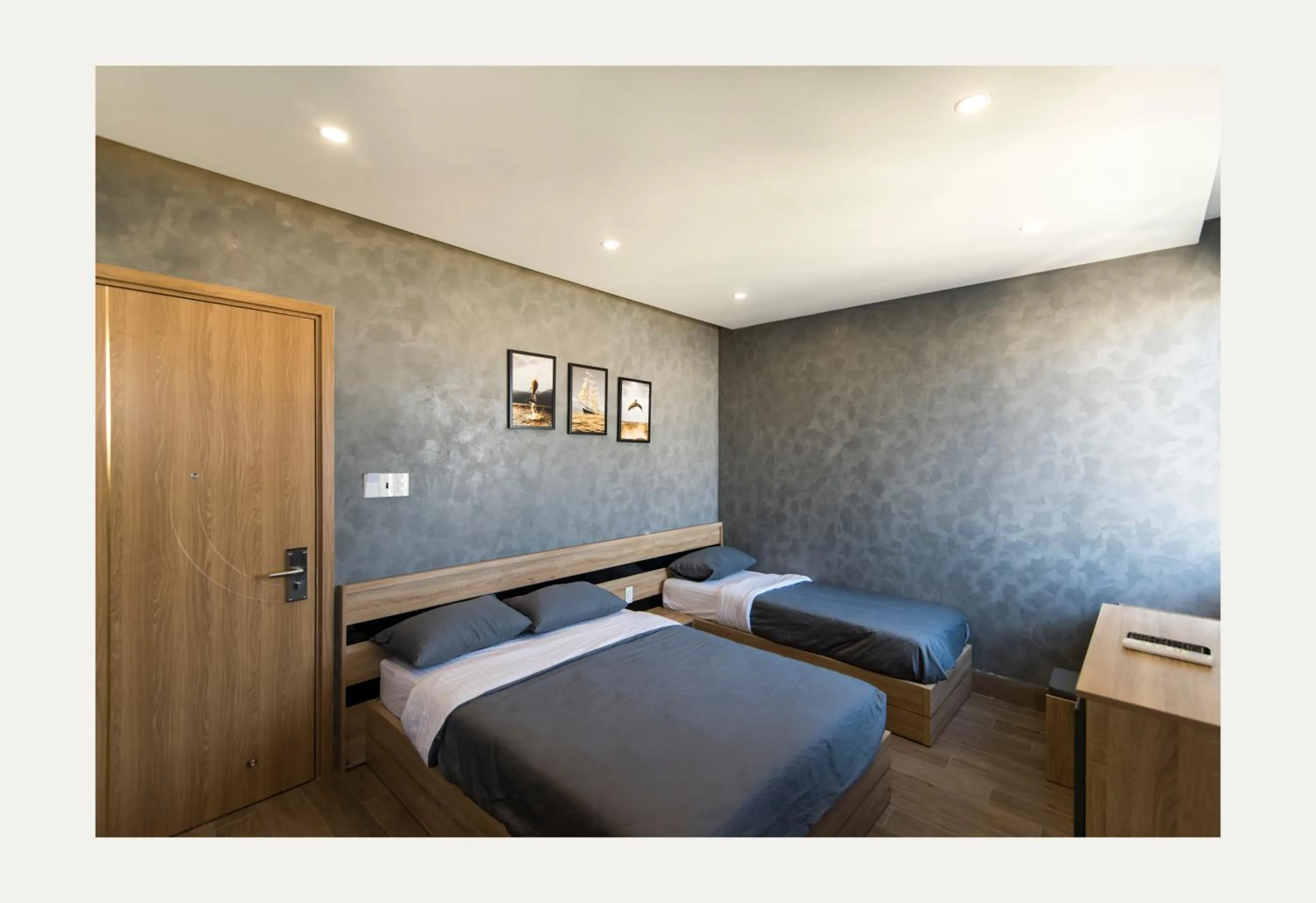 Bed in AHA Thang Bom Apartment Da Nang