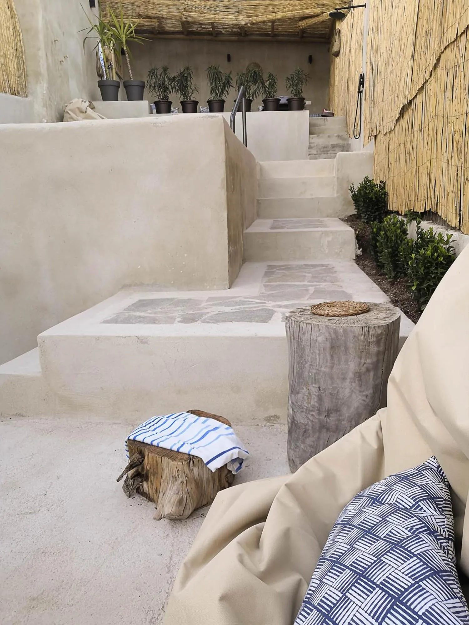 Patio in Ronda Center Apartments with Pool