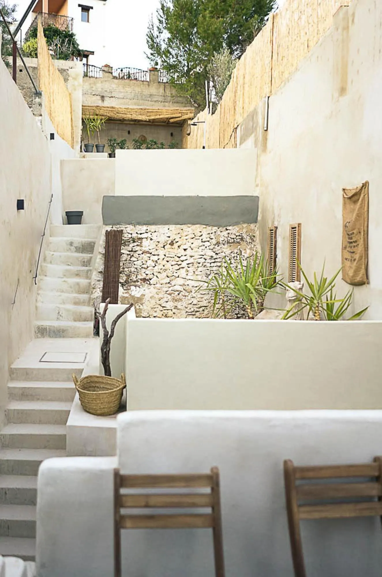 Patio in Ronda Center Apartments with Pool