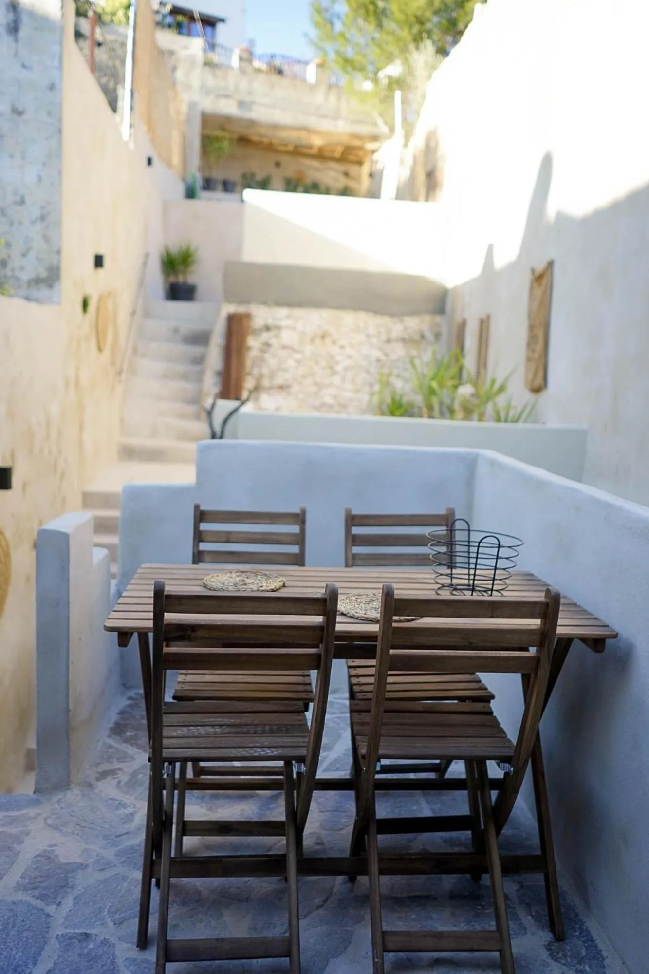 Patio in Ronda Center Apartments with Pool