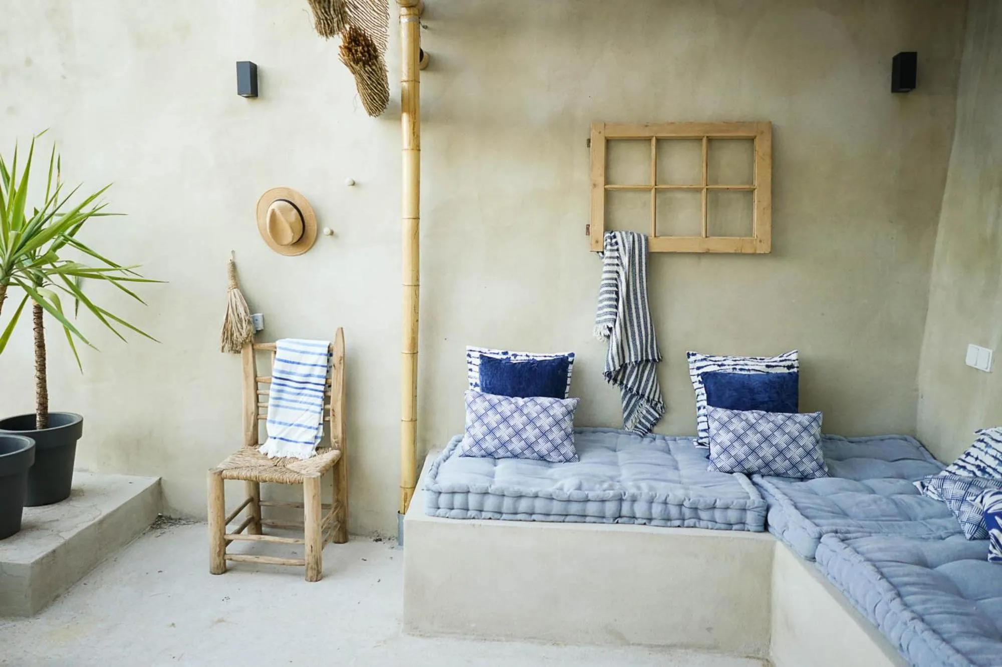 Patio, Bed in Ronda Center Apartments with Pool