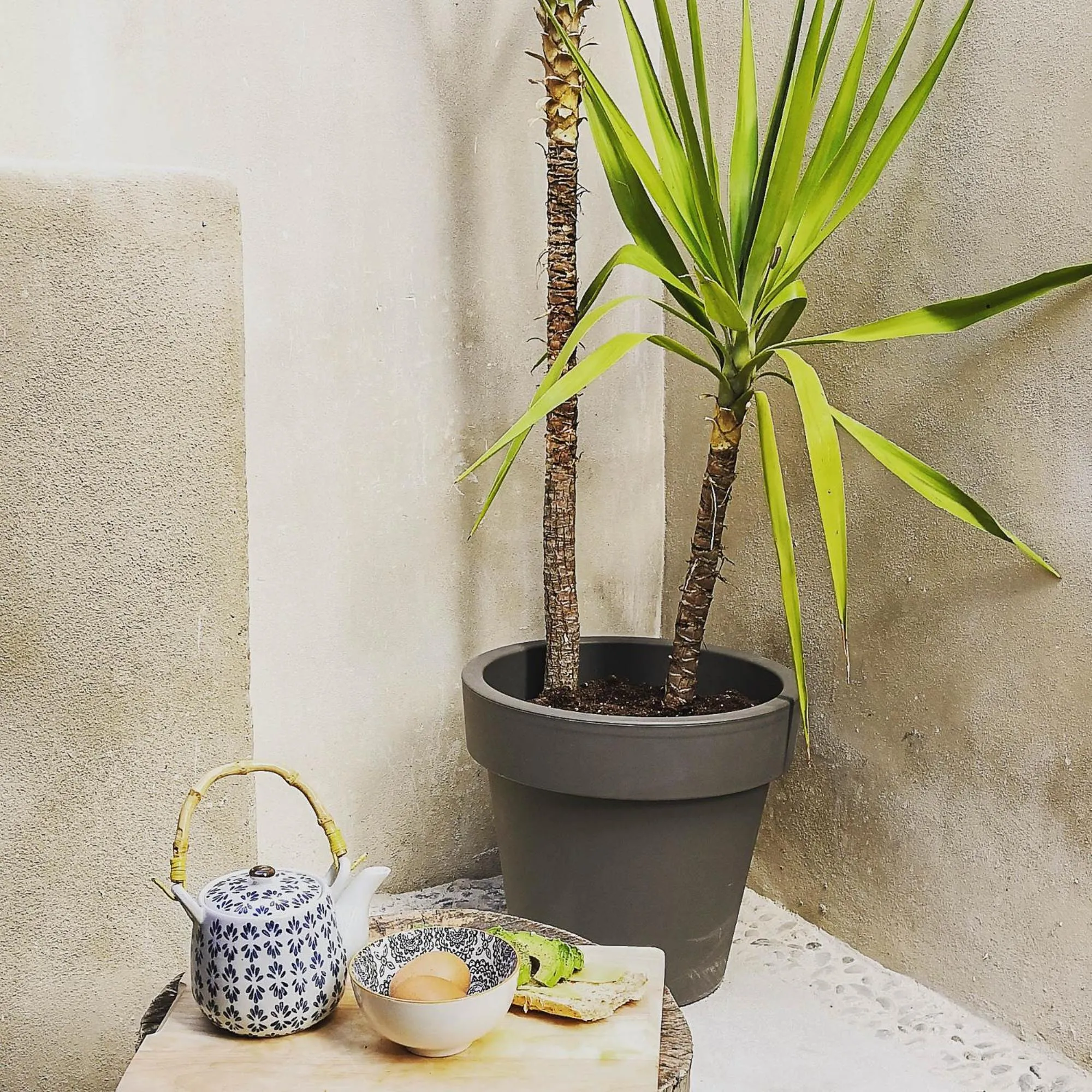 Patio in Ronda Center Apartments with Pool