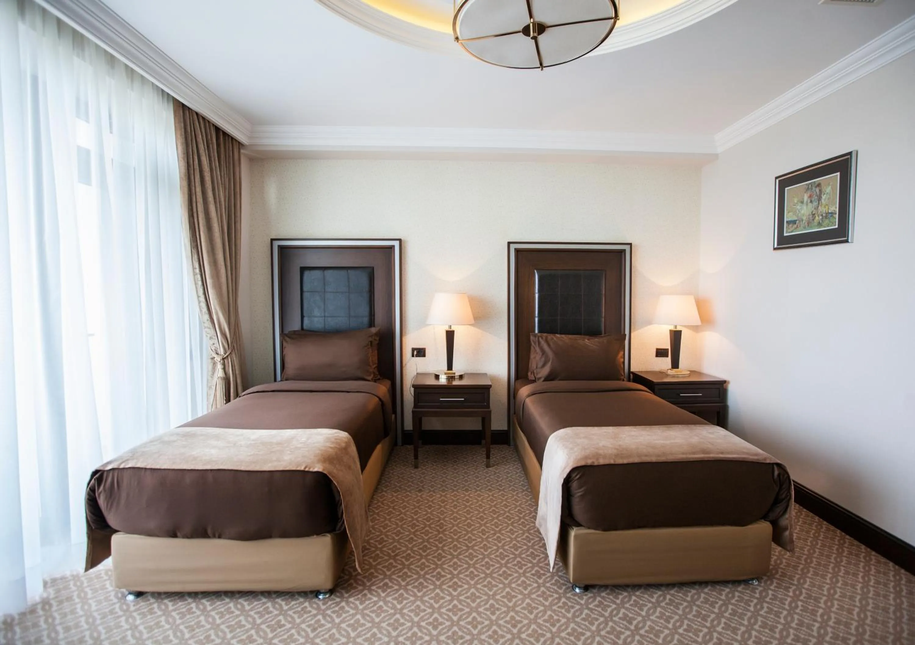 Bed in Chinar Health Hotel Naftalan