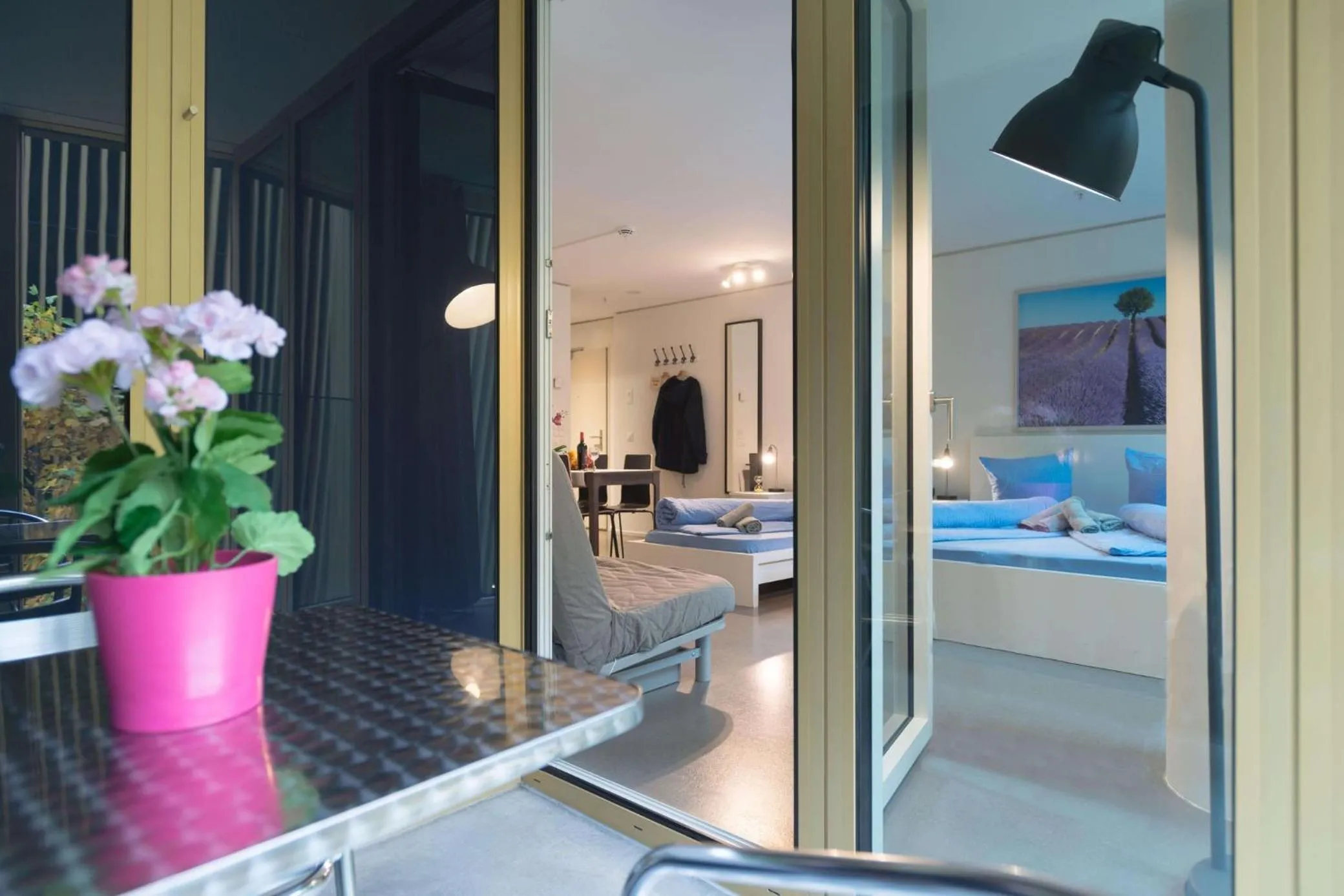 Balcony/Terrace, Bed in HITrental Allmend Comfort Studios