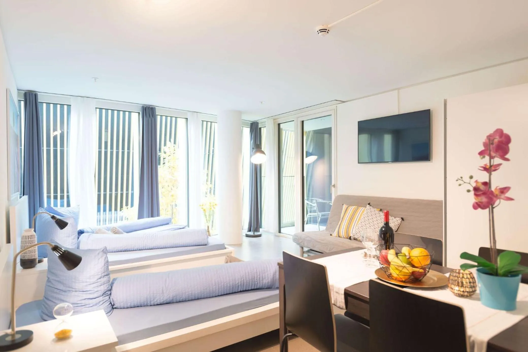 Bed in HITrental Allmend Comfort Studios