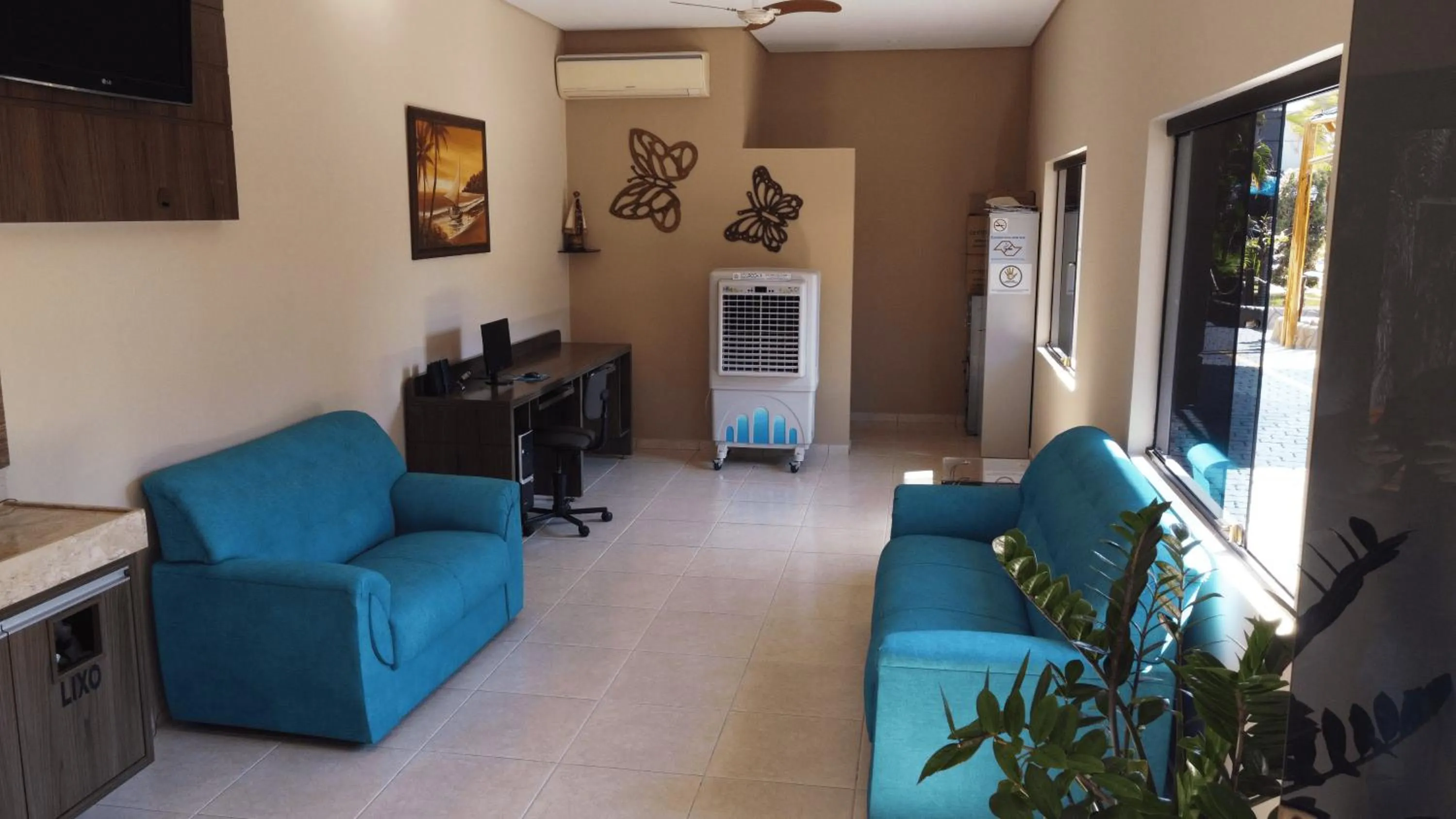 Lobby or reception in Pousada Kaluanã