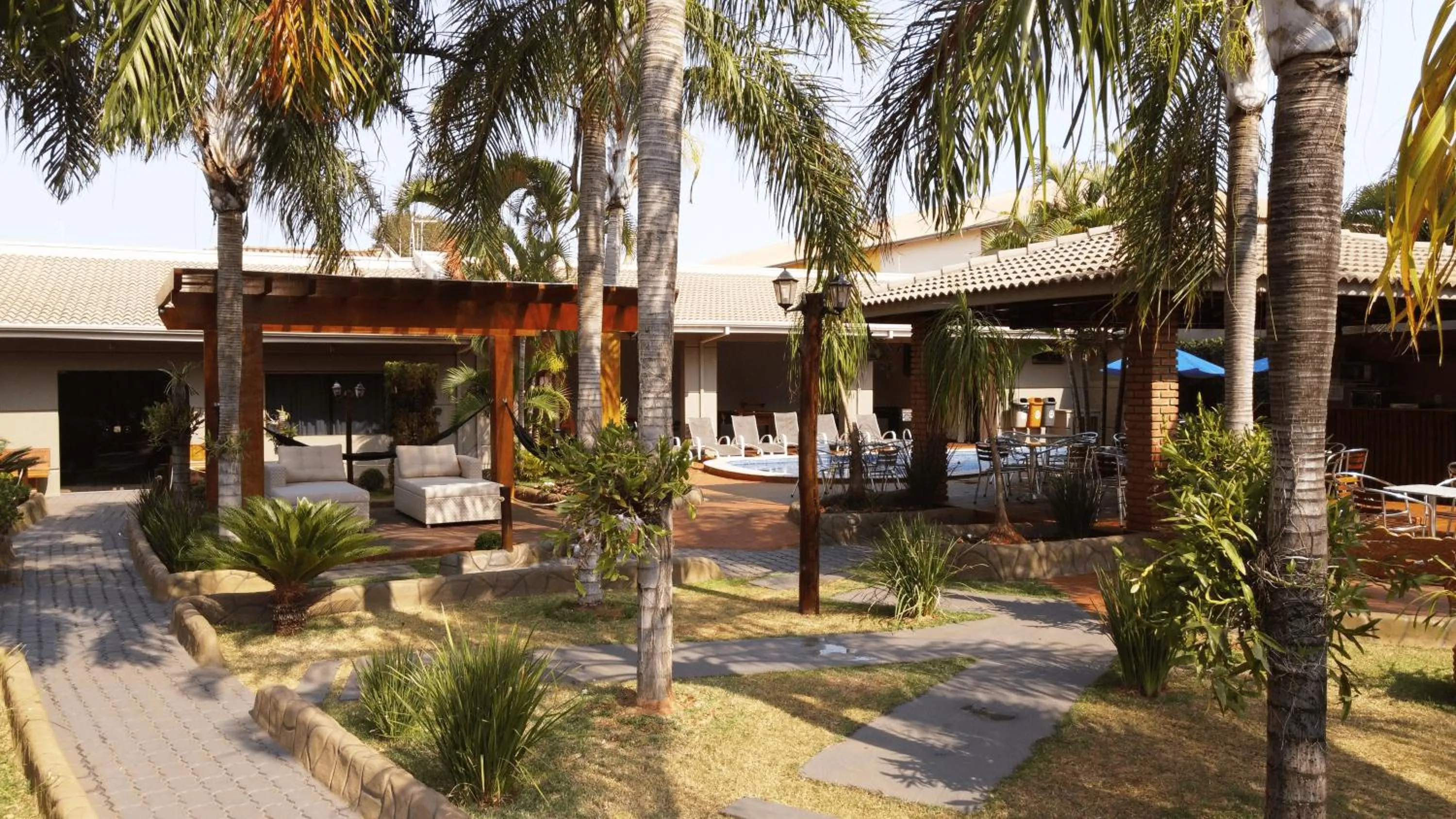 Garden view in Pousada Kaluanã