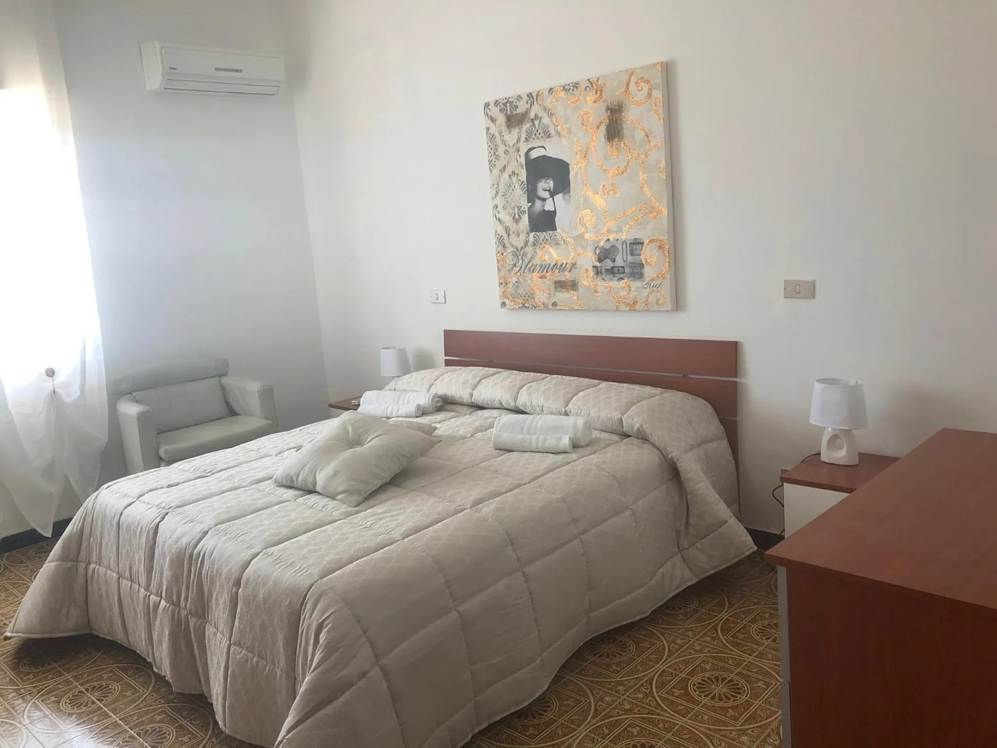 Bed in B & B Patrizia