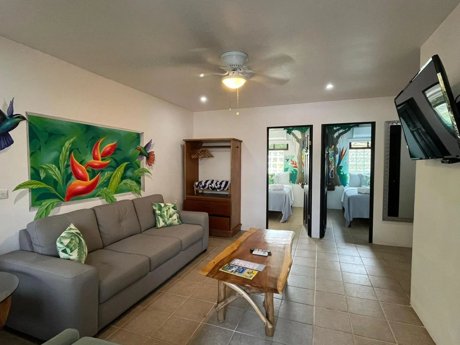 Living room in La Sirena Playa Jacó