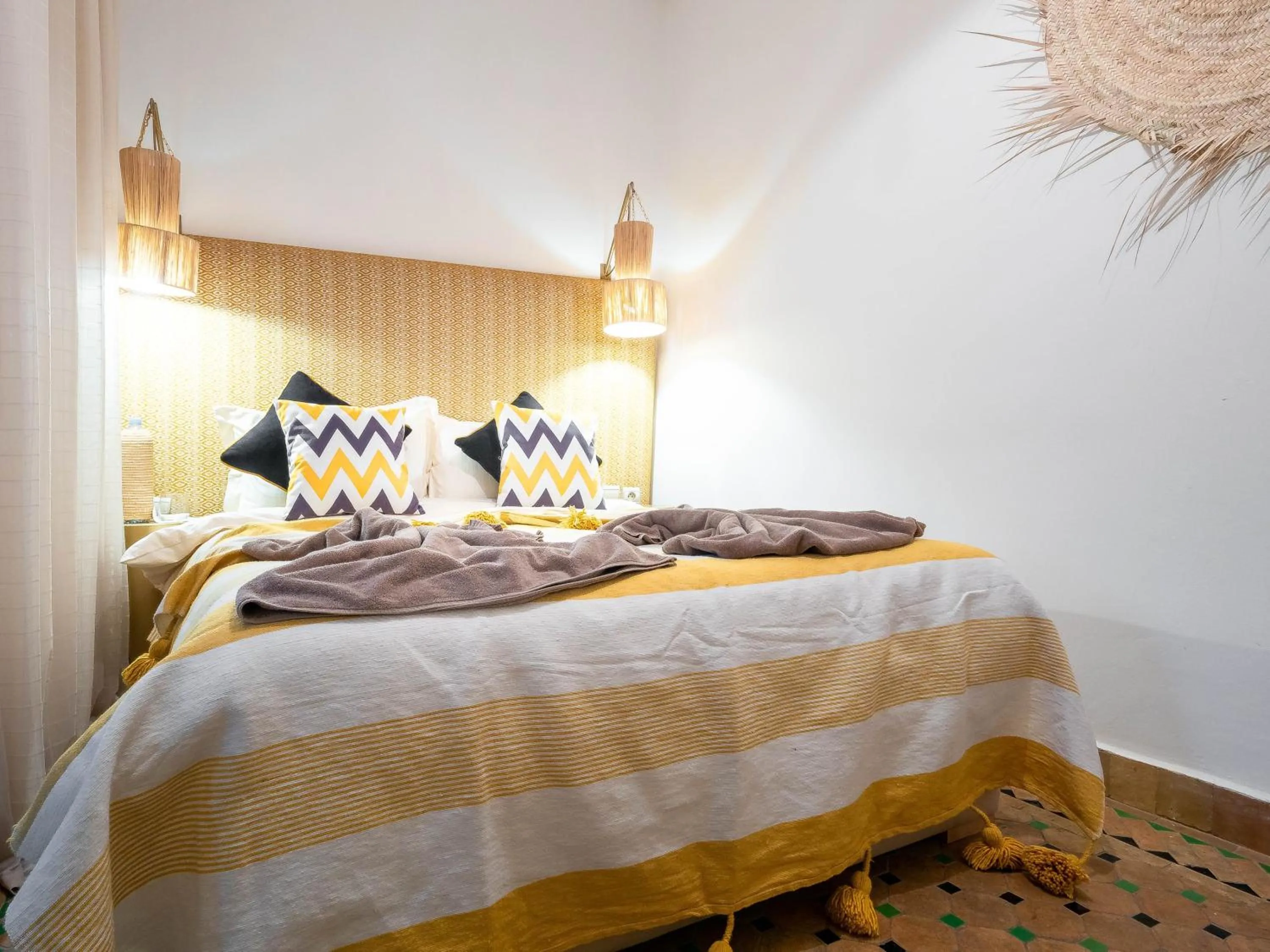 Bed in Riad La Croix Berbere Deluxe