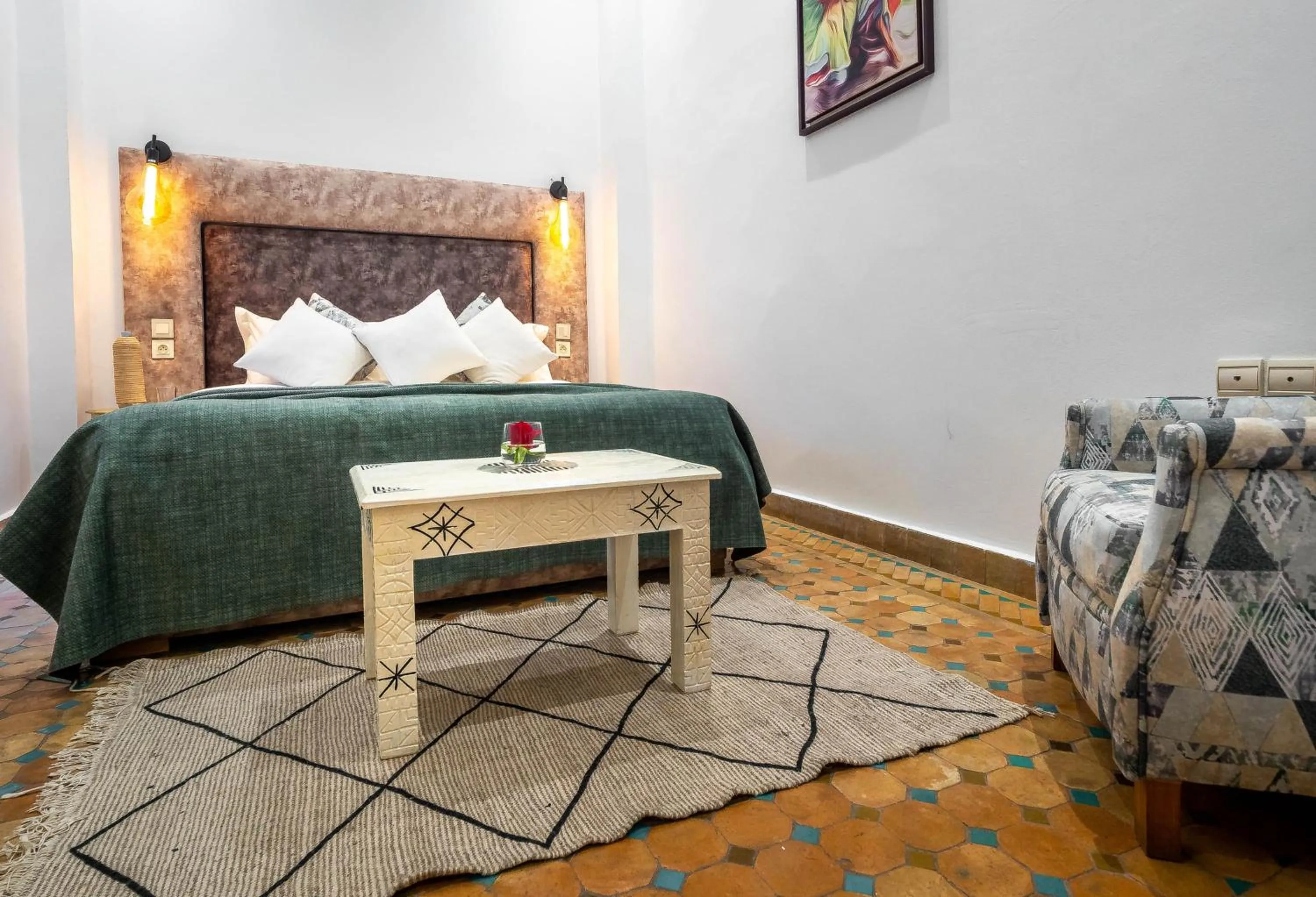 Photo of the whole room, Bed in Riad La Croix Berbere Deluxe
