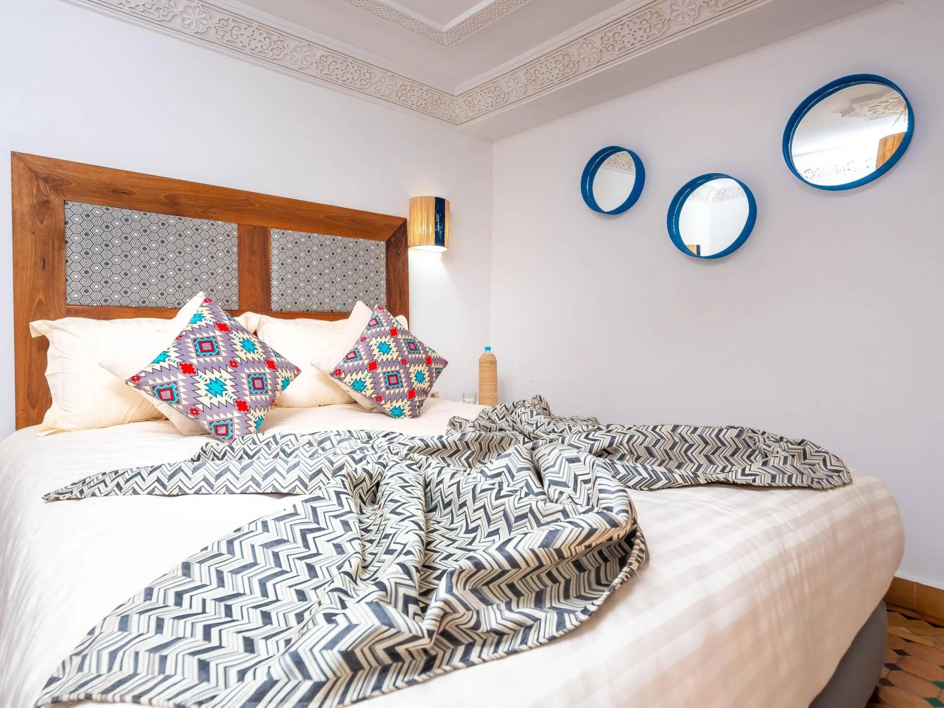 Bed in Riad La Croix Berbere Deluxe