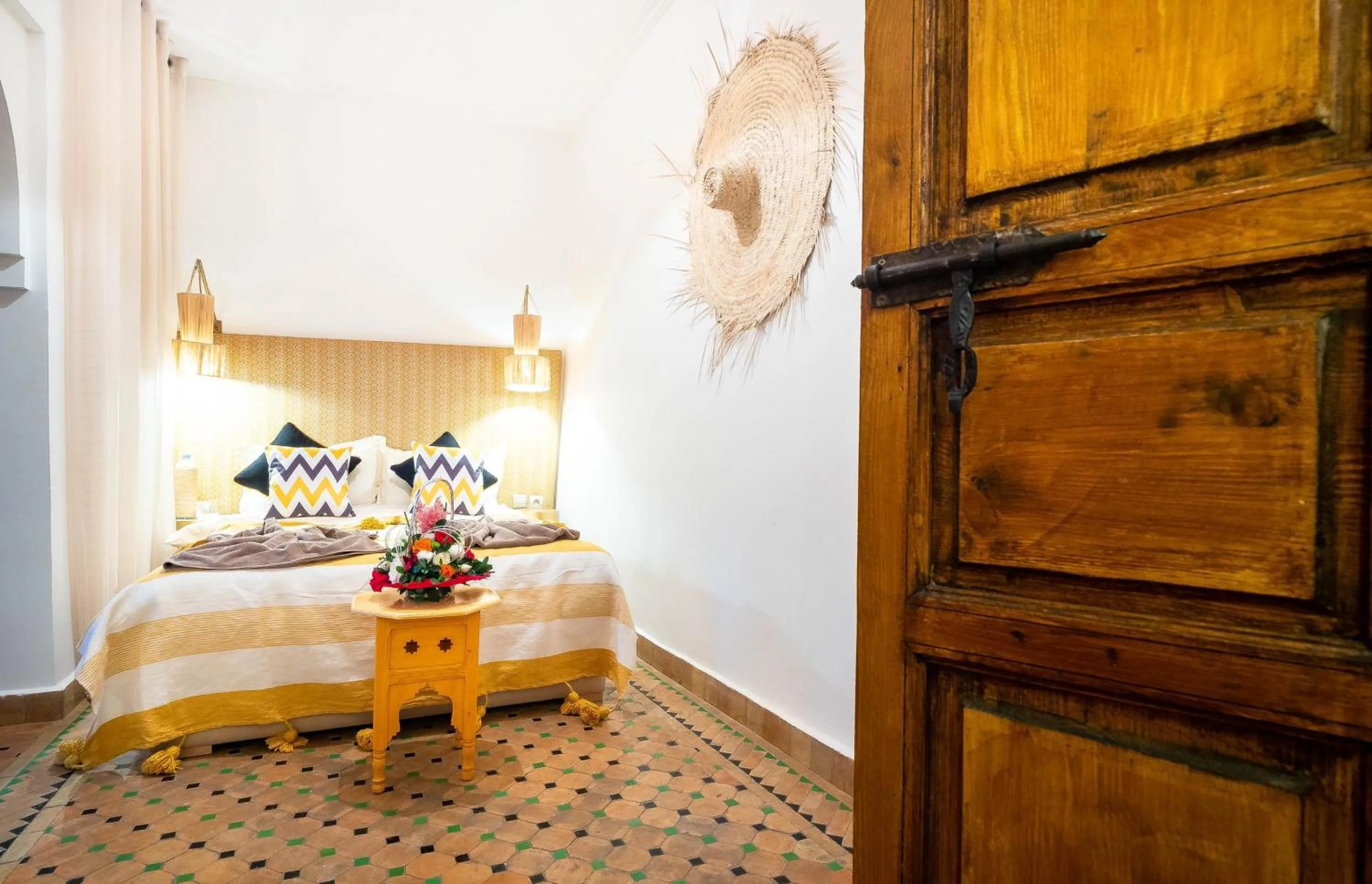 Bed in Riad La Croix Berbere Deluxe