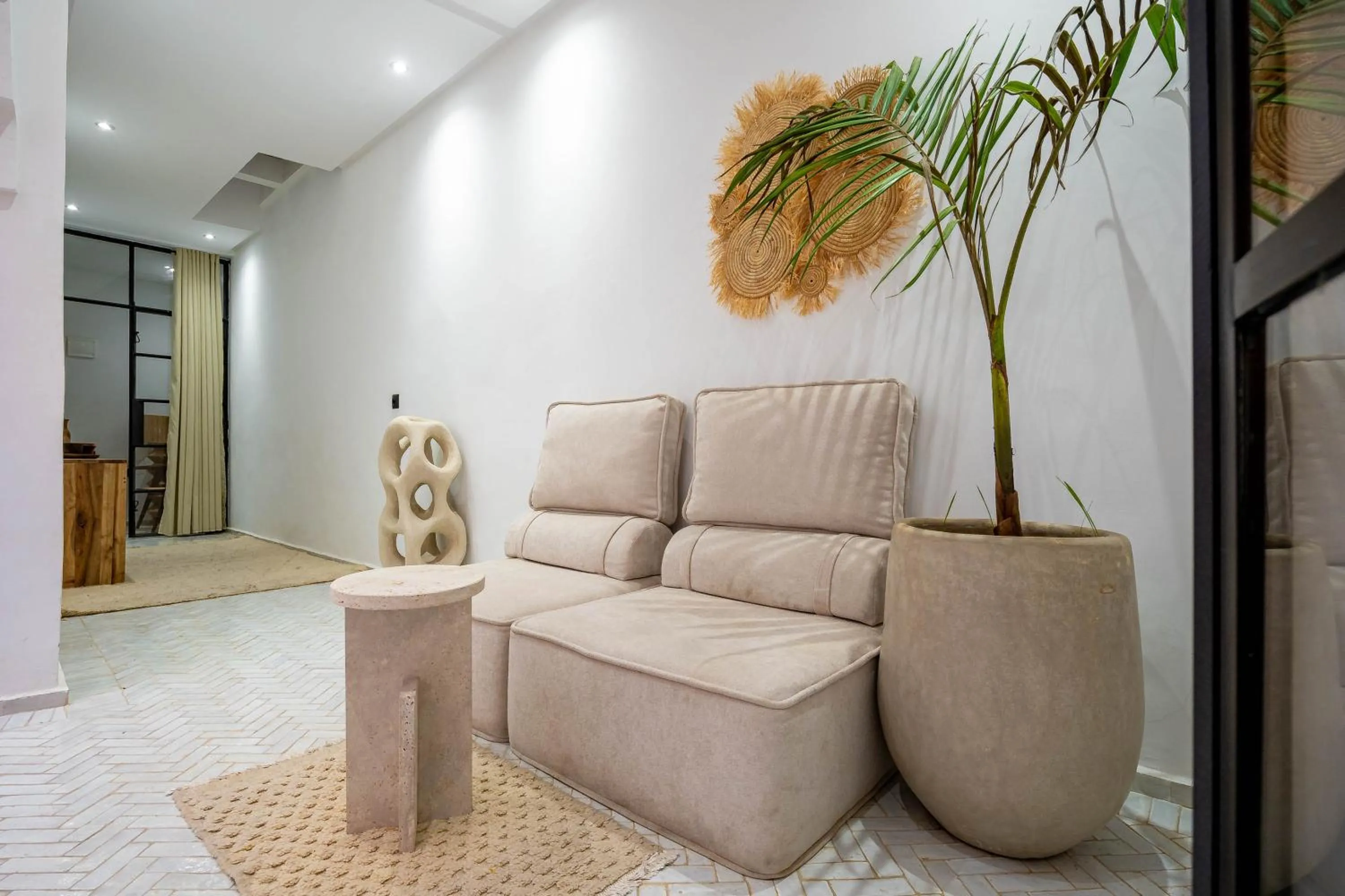 Seating area in Riad La Croix Berbere Deluxe