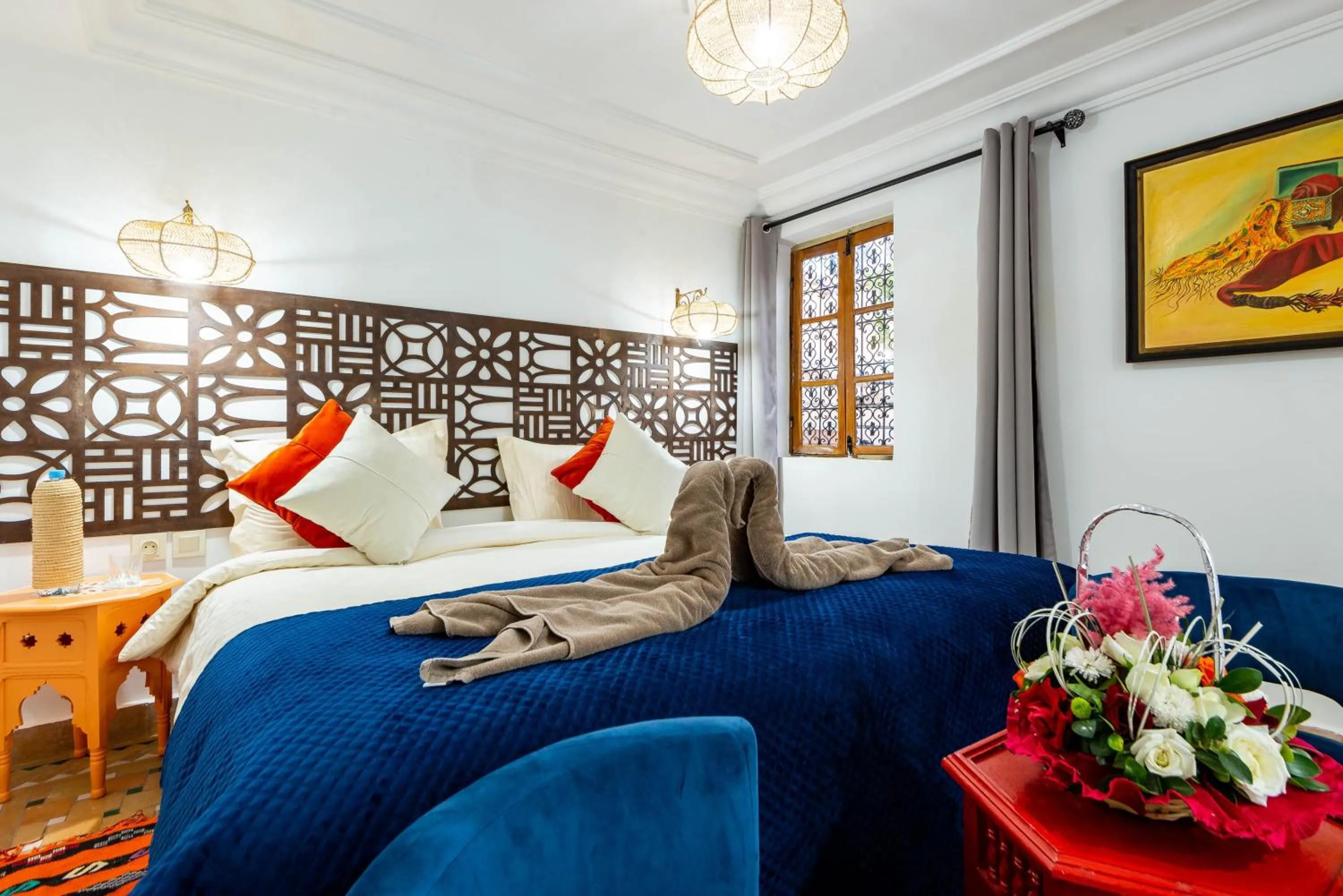 Bed in Riad La Croix Berbere Deluxe