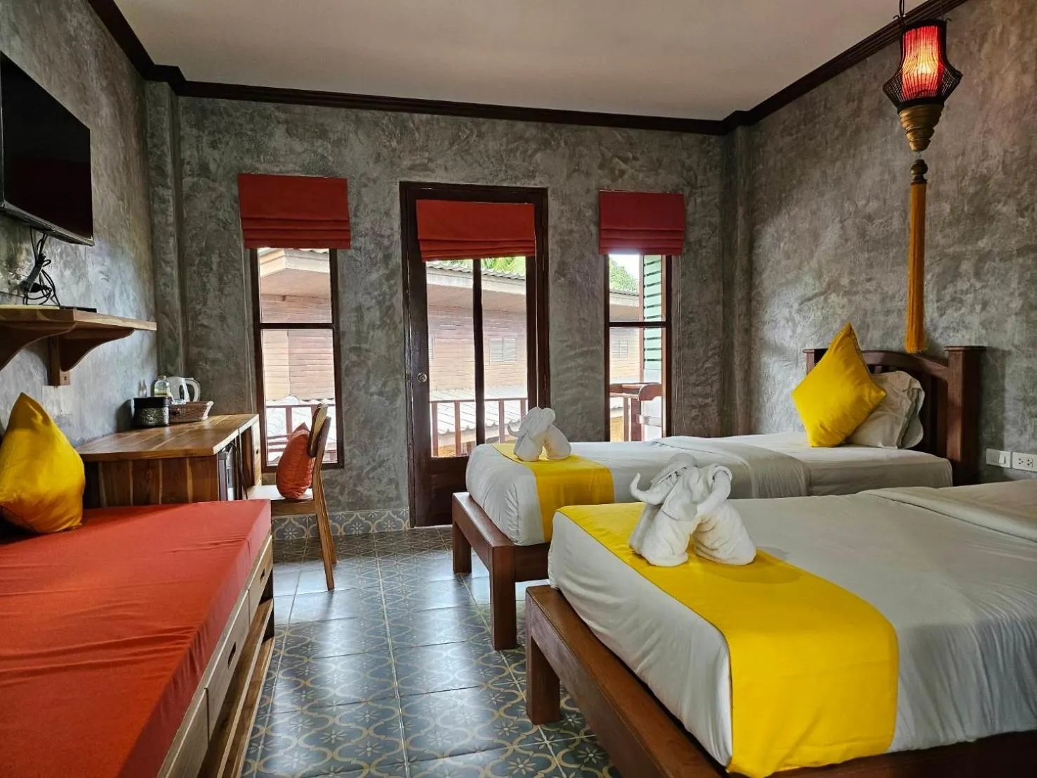 Bed in Araya Boutique Hotel