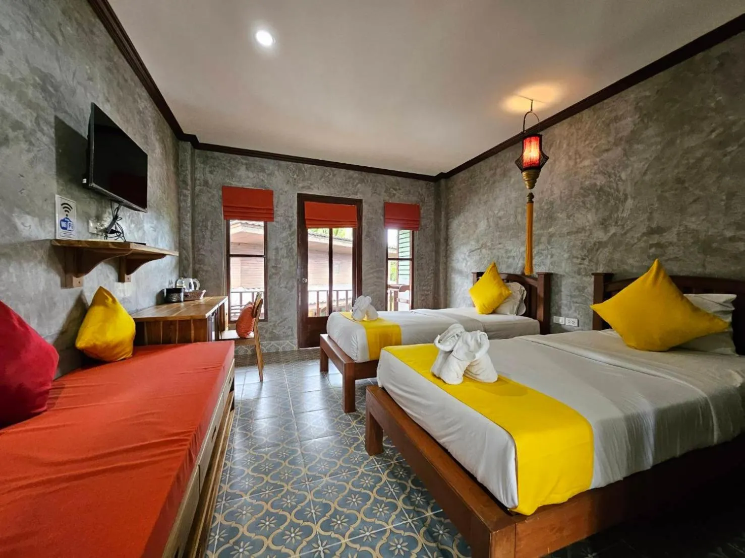 Bed in Araya Boutique Hotel