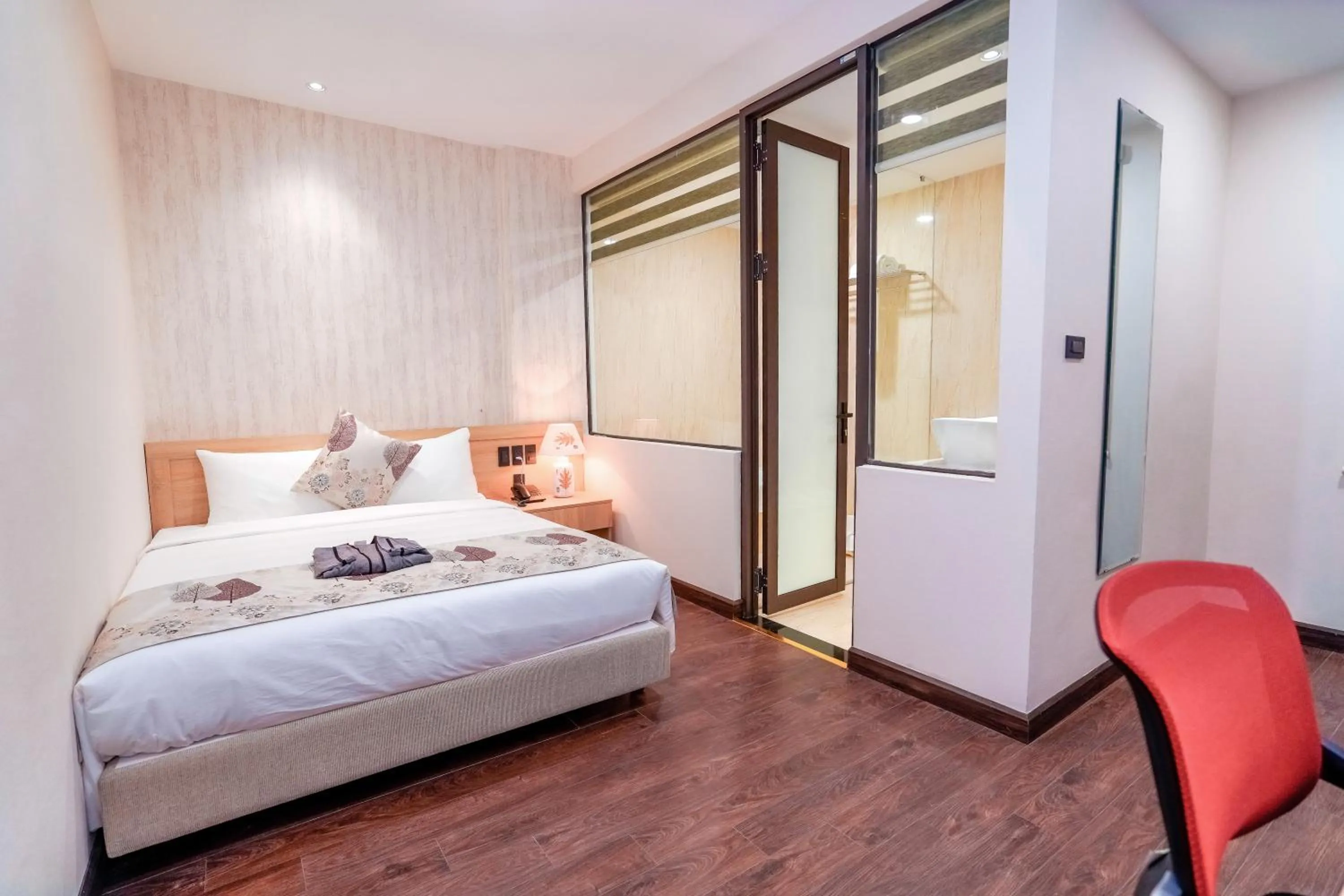 Bed in MOMIZI Hotel HAI PHONG