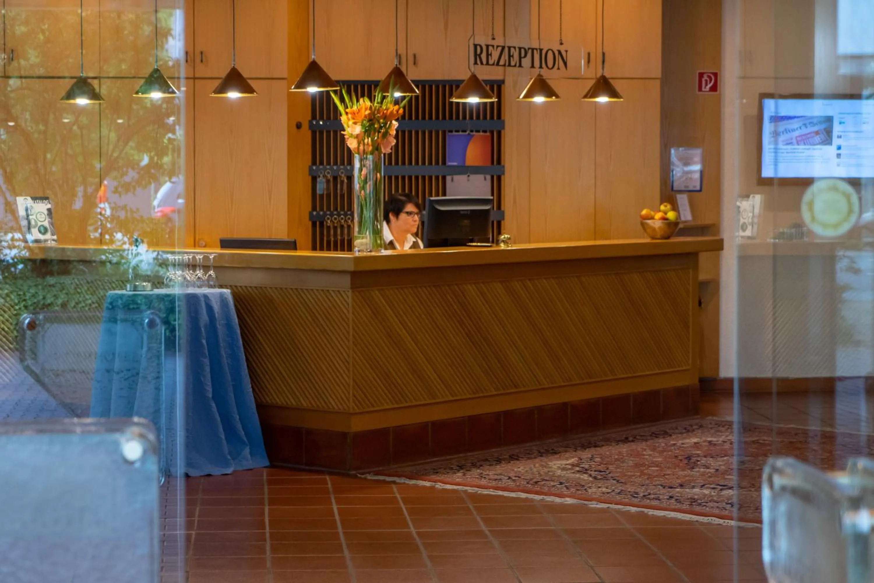 Lobby or reception in Stadt-gut-Hotel Filderhotel
