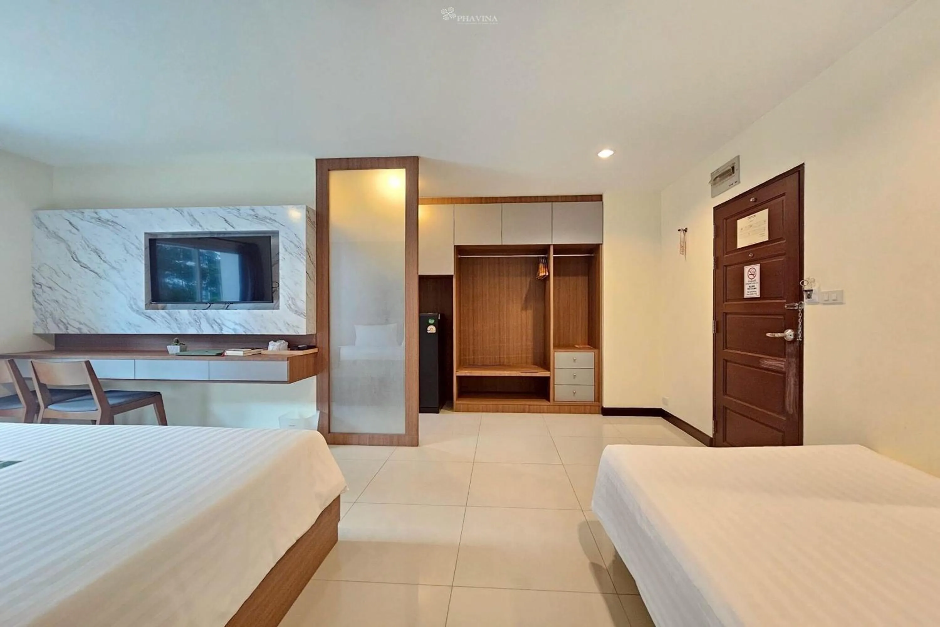 Bed in Phavina Hotel & Grand Boutique Rayong