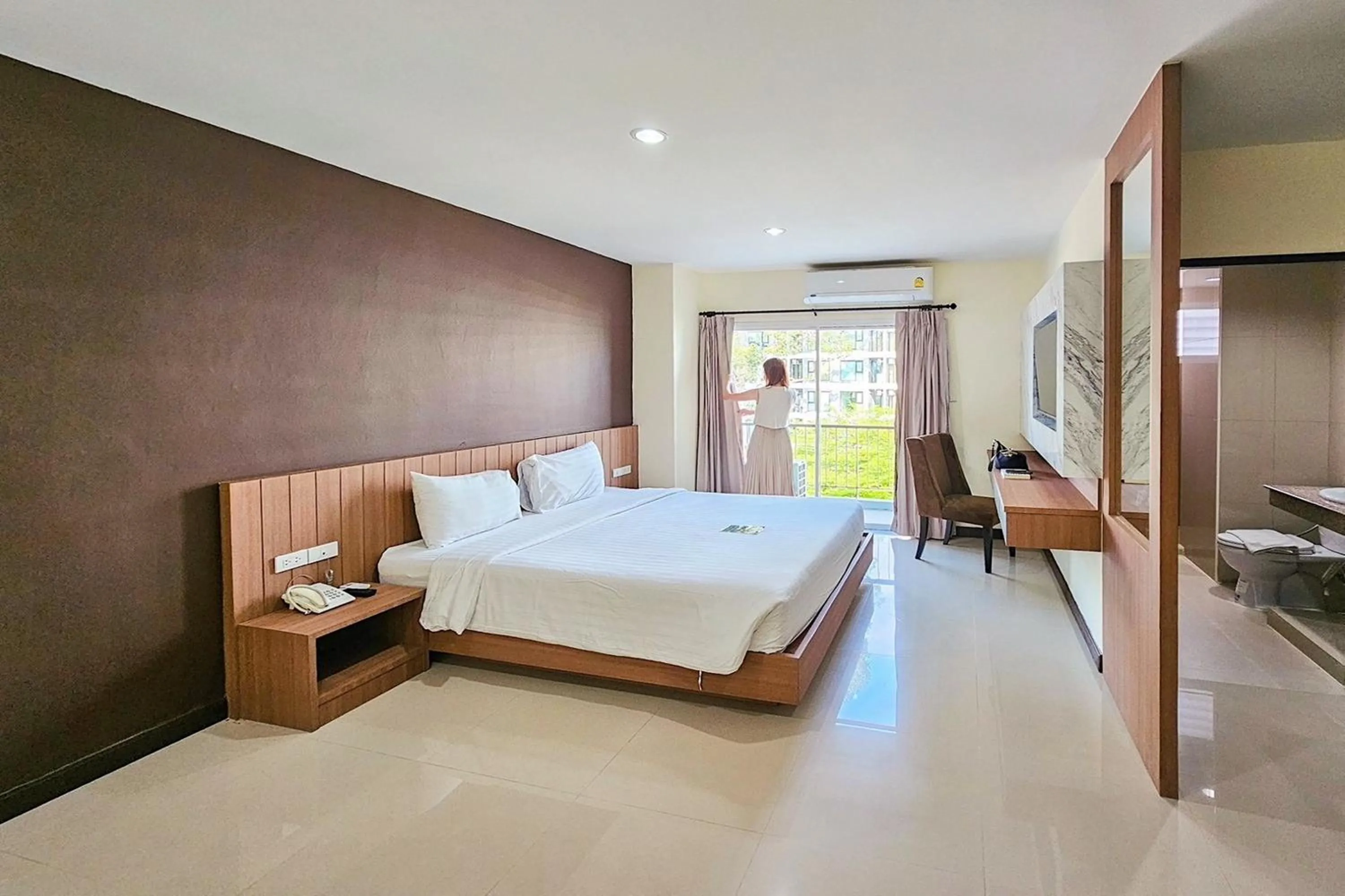 Bed in Phavina Hotel Rayong SHA Extra Plus