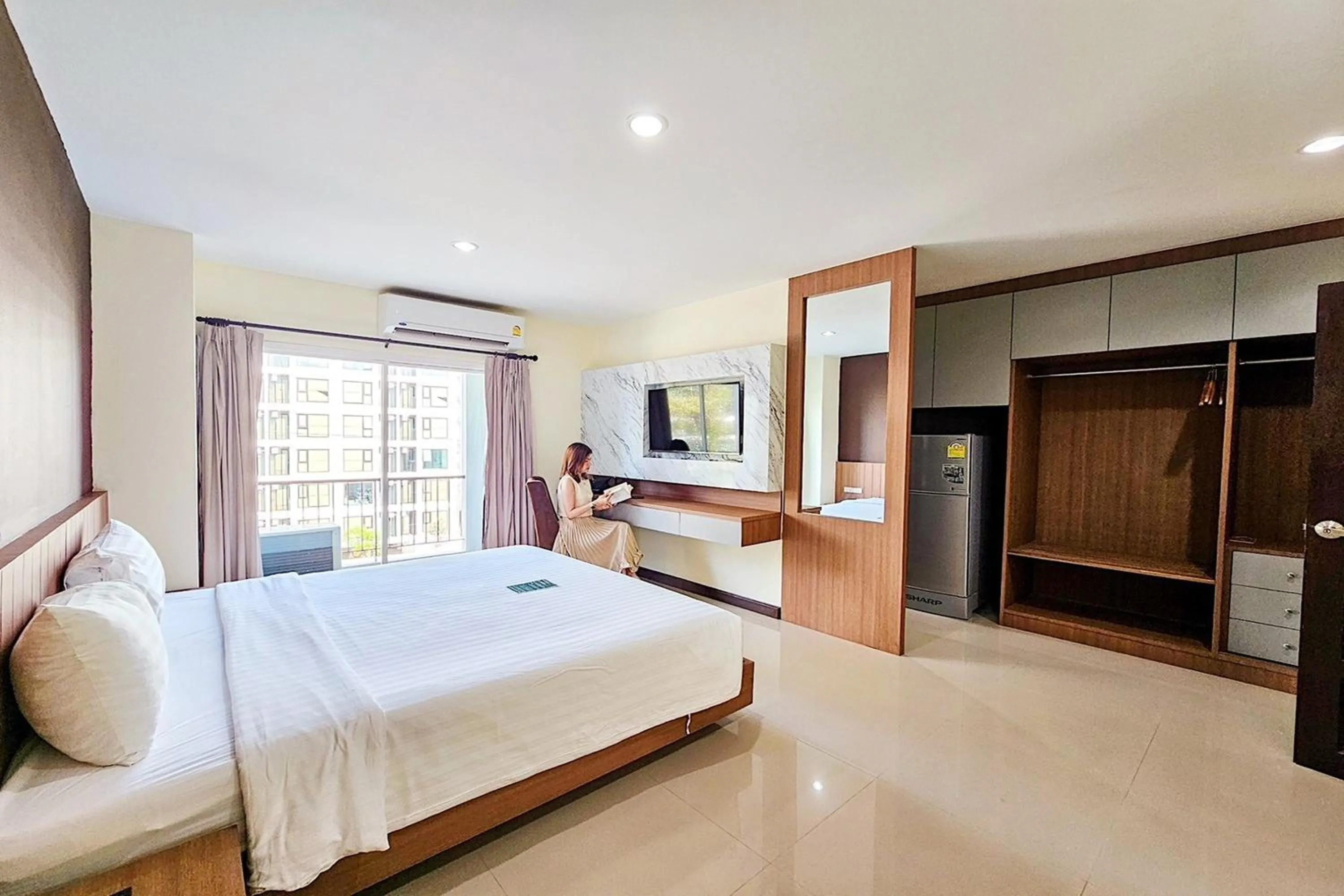Bed in Phavina Hotel Rayong SHA Extra Plus