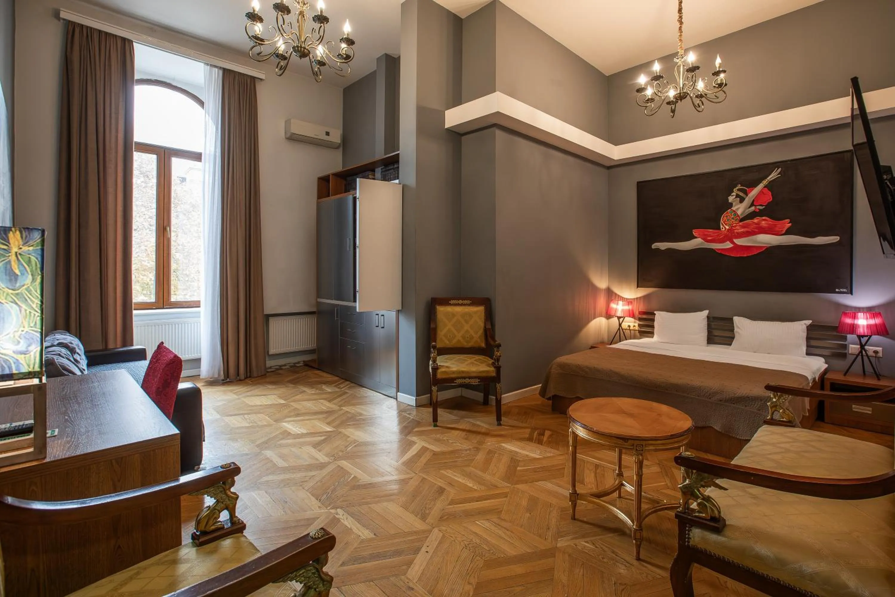 Bed in Rustaveli Hotel