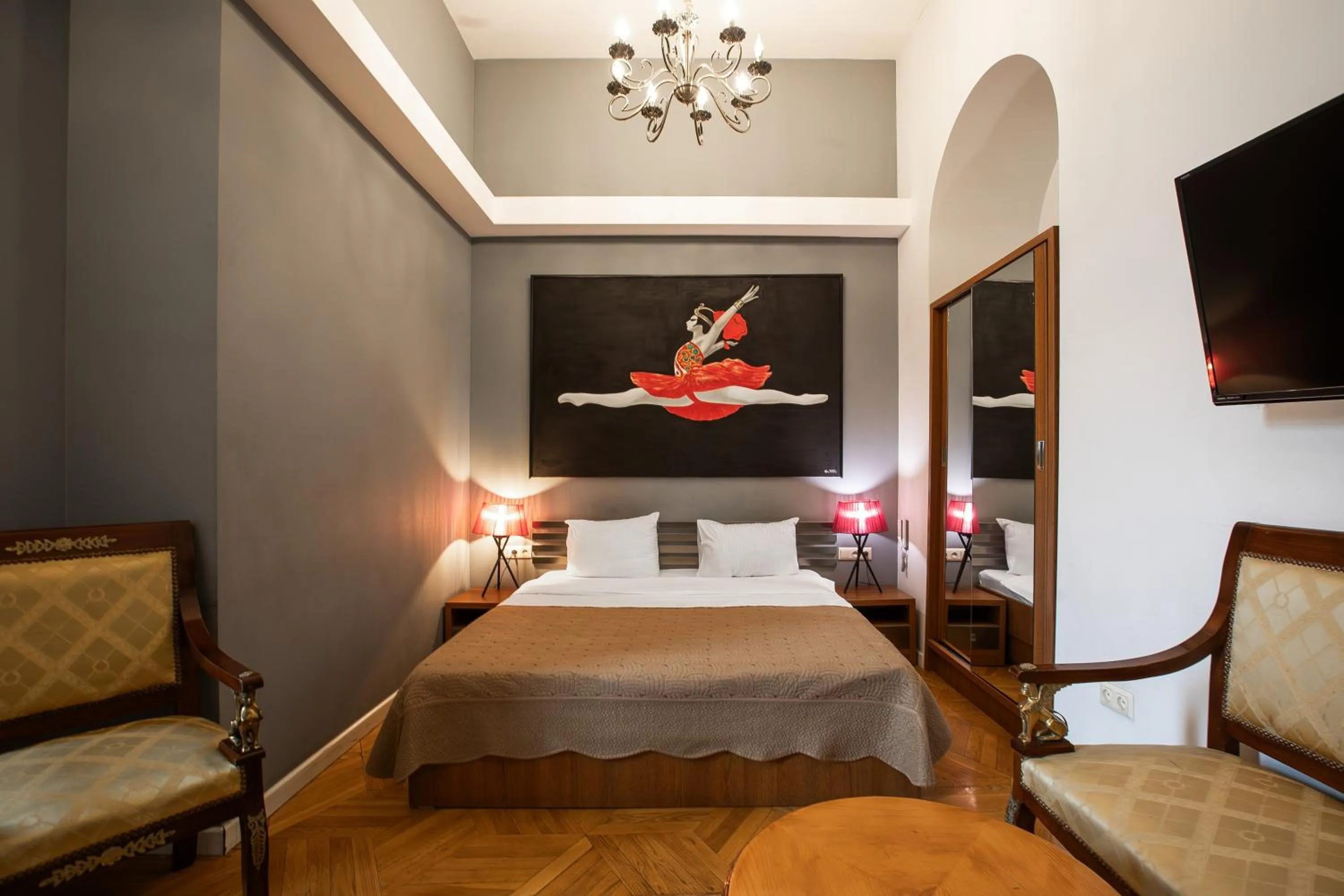 Bed in Rustaveli Hotel