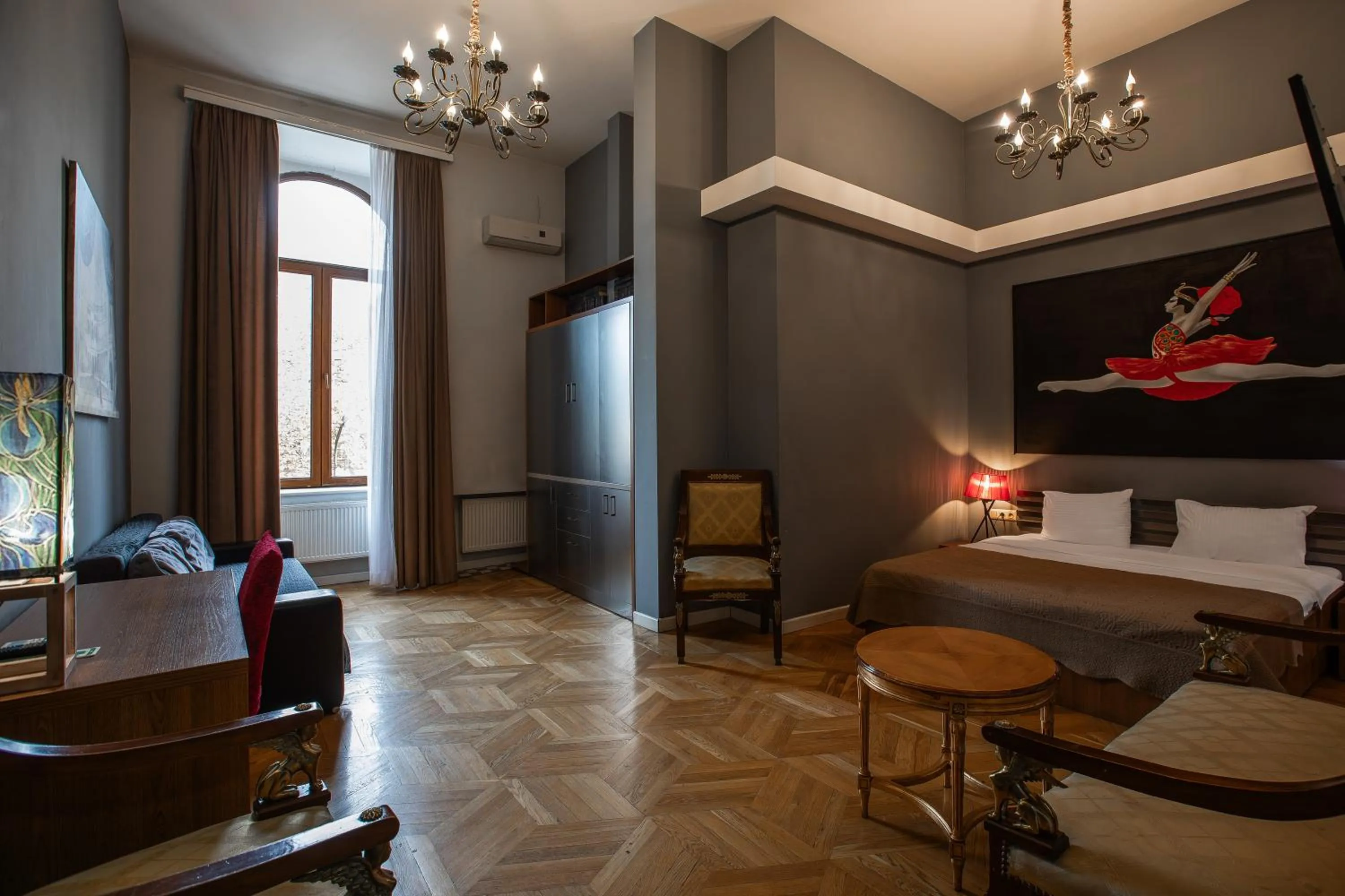 Bed in Rustaveli Hotel