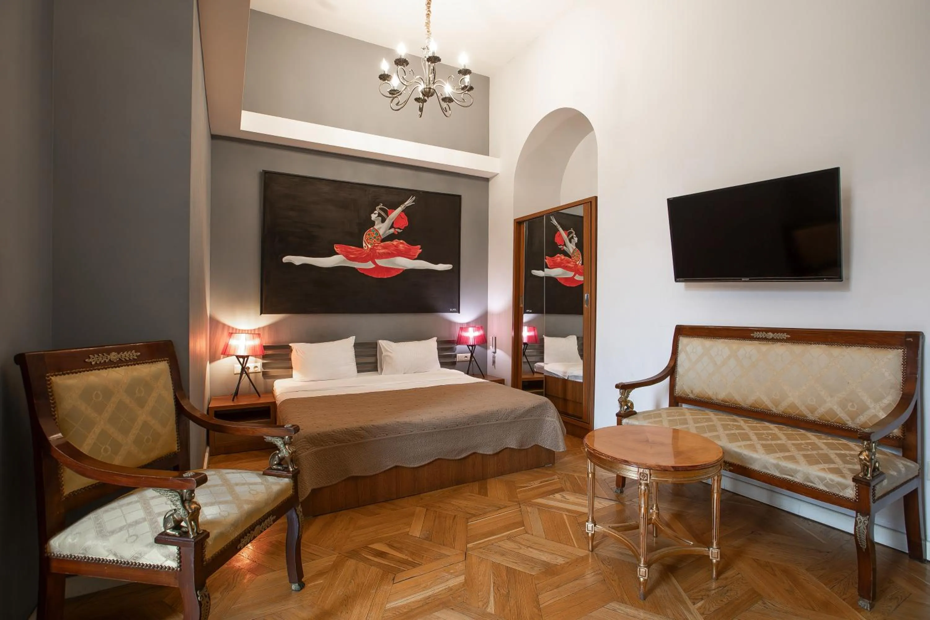 Bed in Rustaveli Hotel