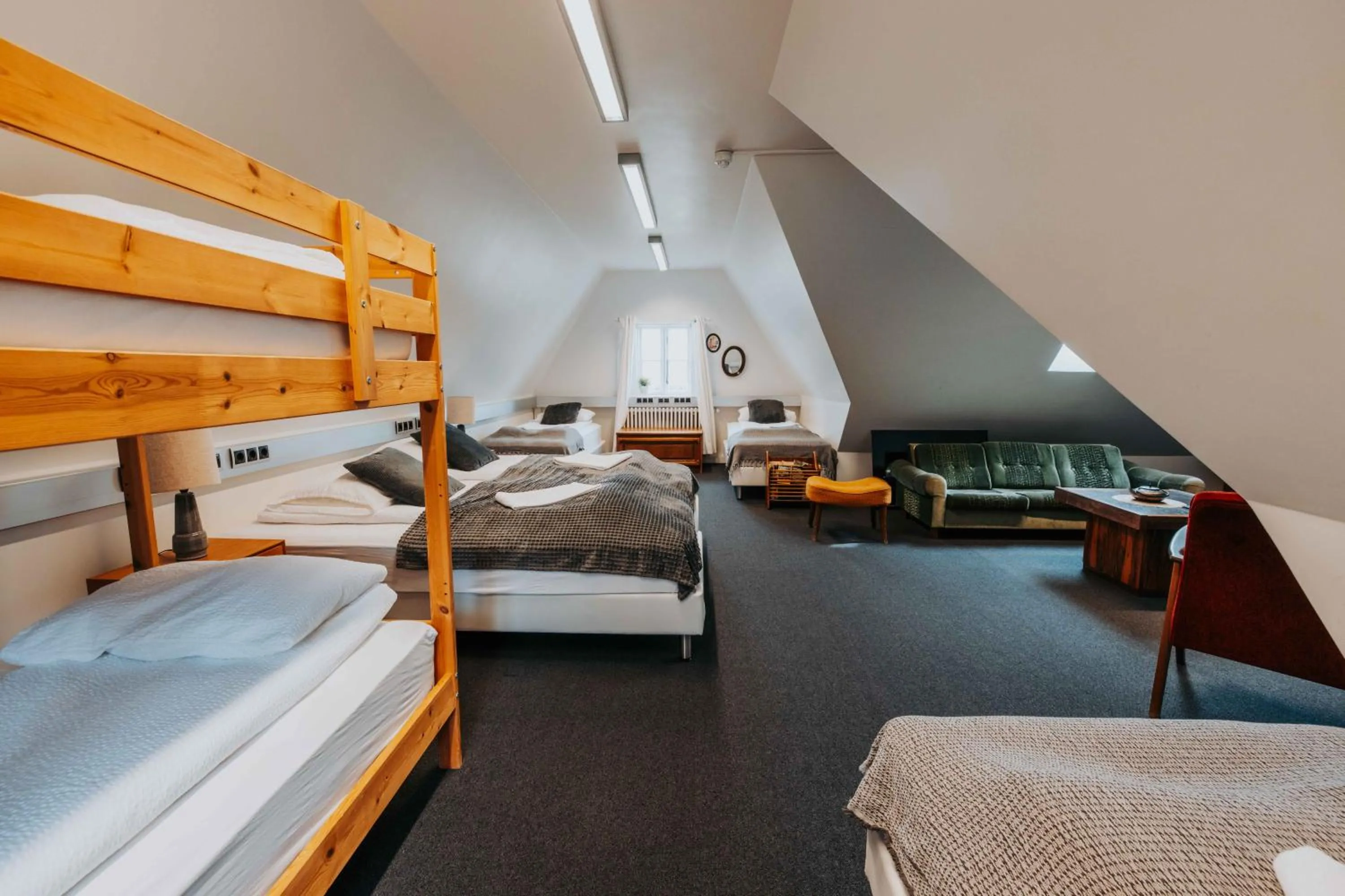 Bed in Héradsskólinn Historic Guesthouse