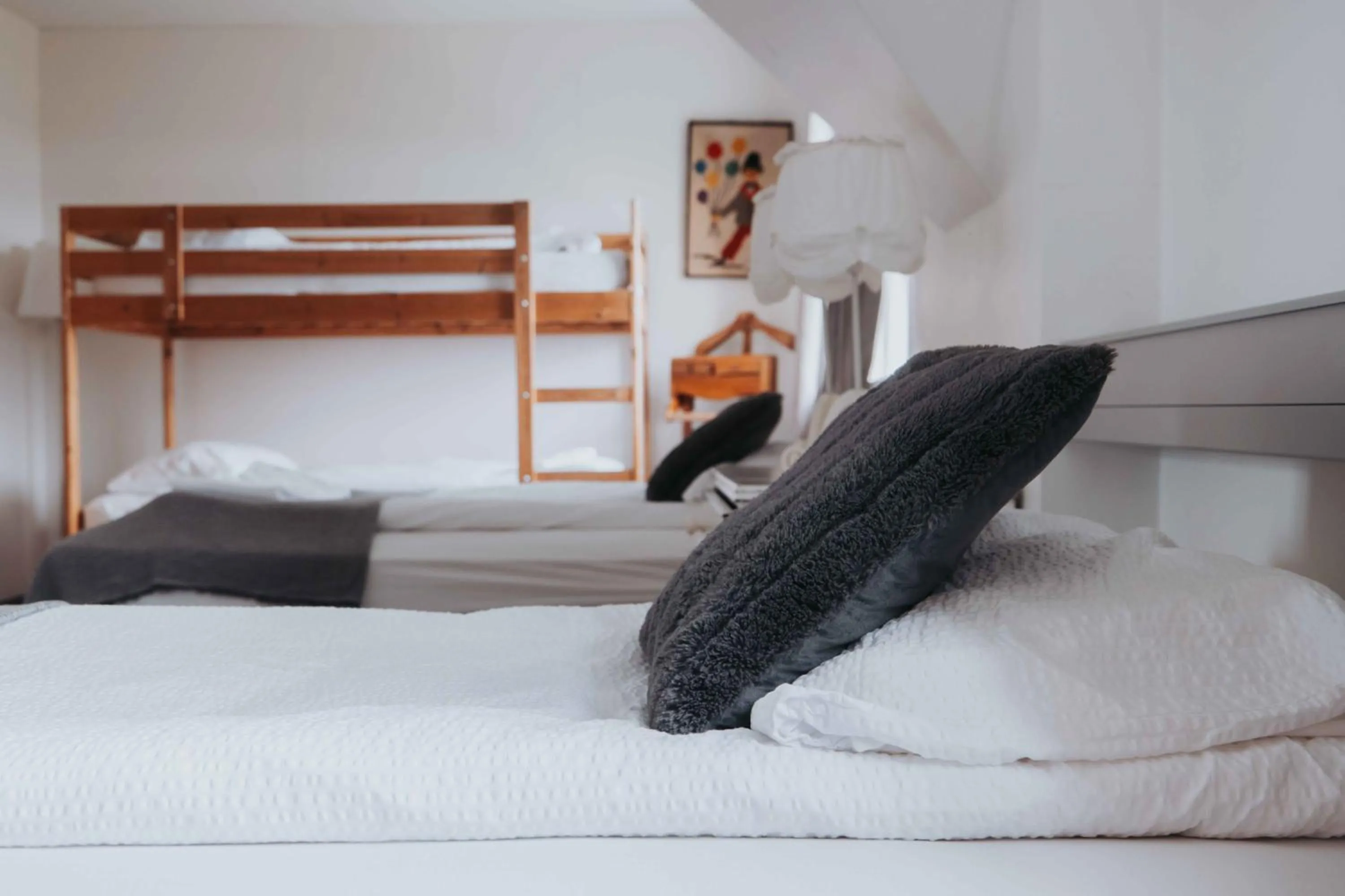 Bed in Héradsskólinn Historic Guesthouse