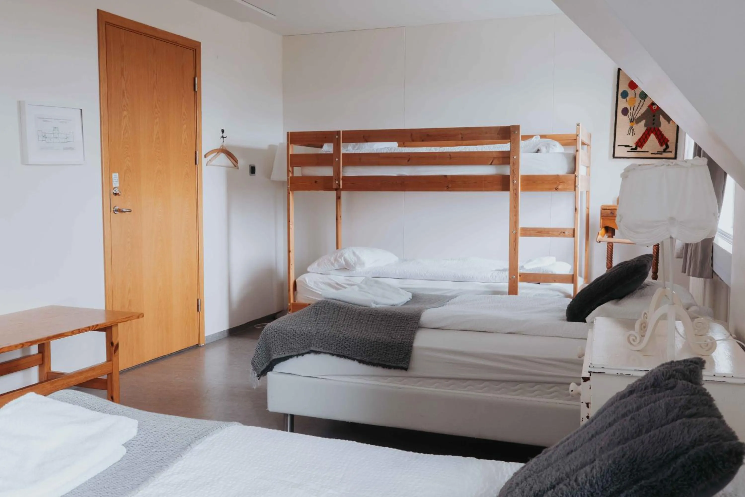 Bed in Héradsskólinn Historic Guesthouse