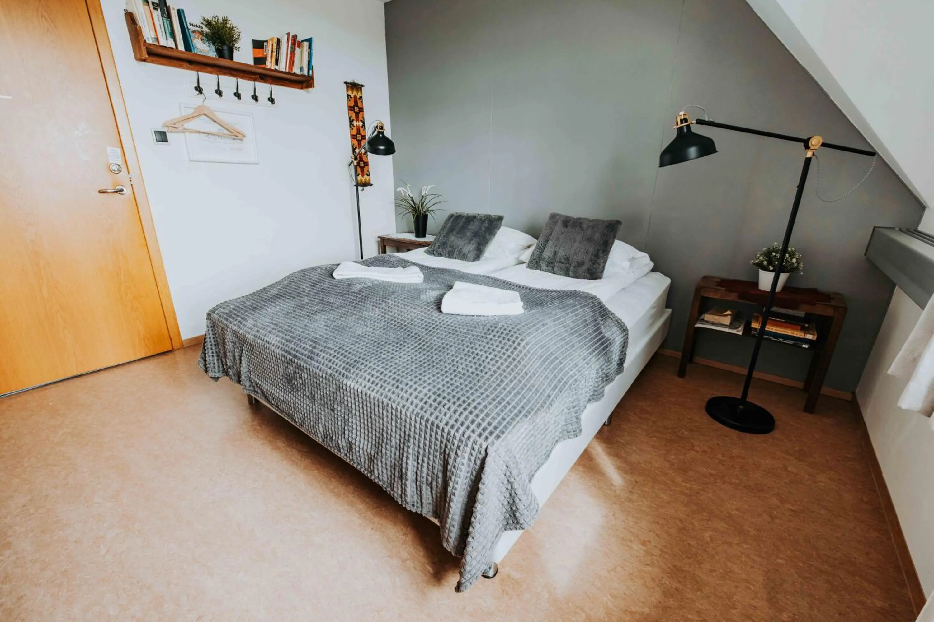 Bed in Héradsskólinn Historic Guesthouse