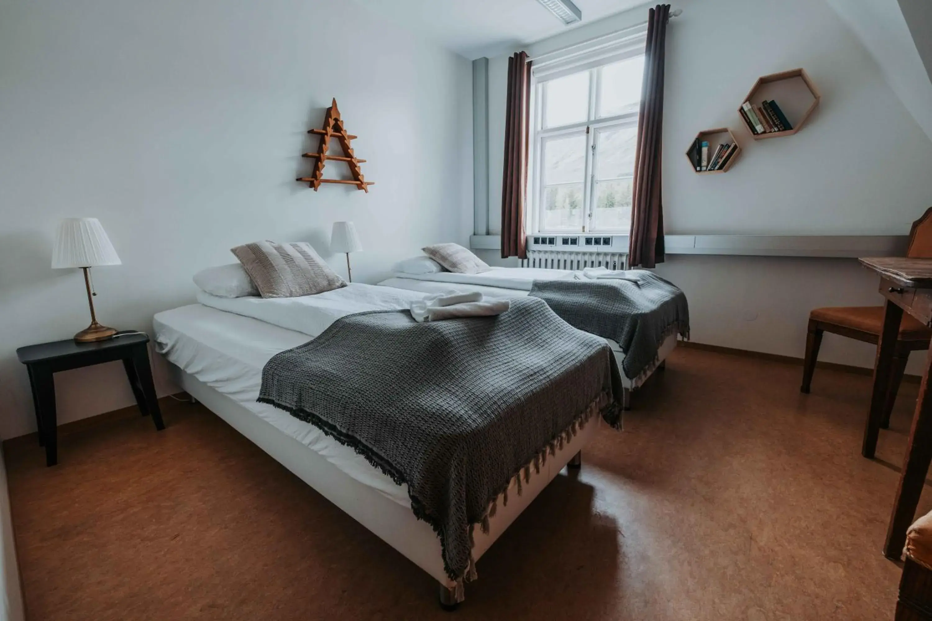 Standard Twin Room with Shared Bathroom in Héradsskólinn Historic Guesthouse Standard Twin Room with Shared Bathroom in Héradsskólinn Historic Guesthouse