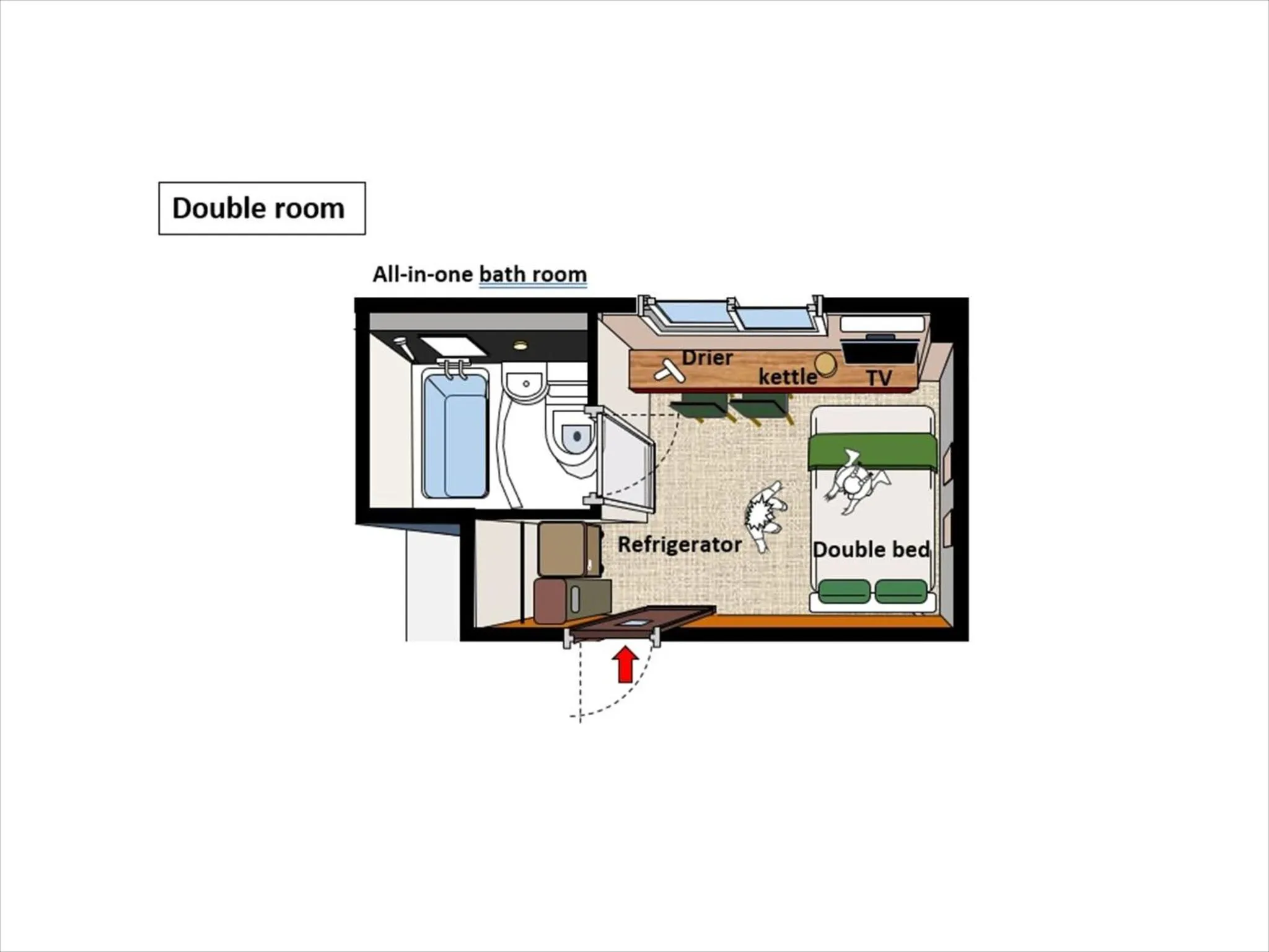 Floor plan in IKIDANE Residential Hotel Sumida Kyojima