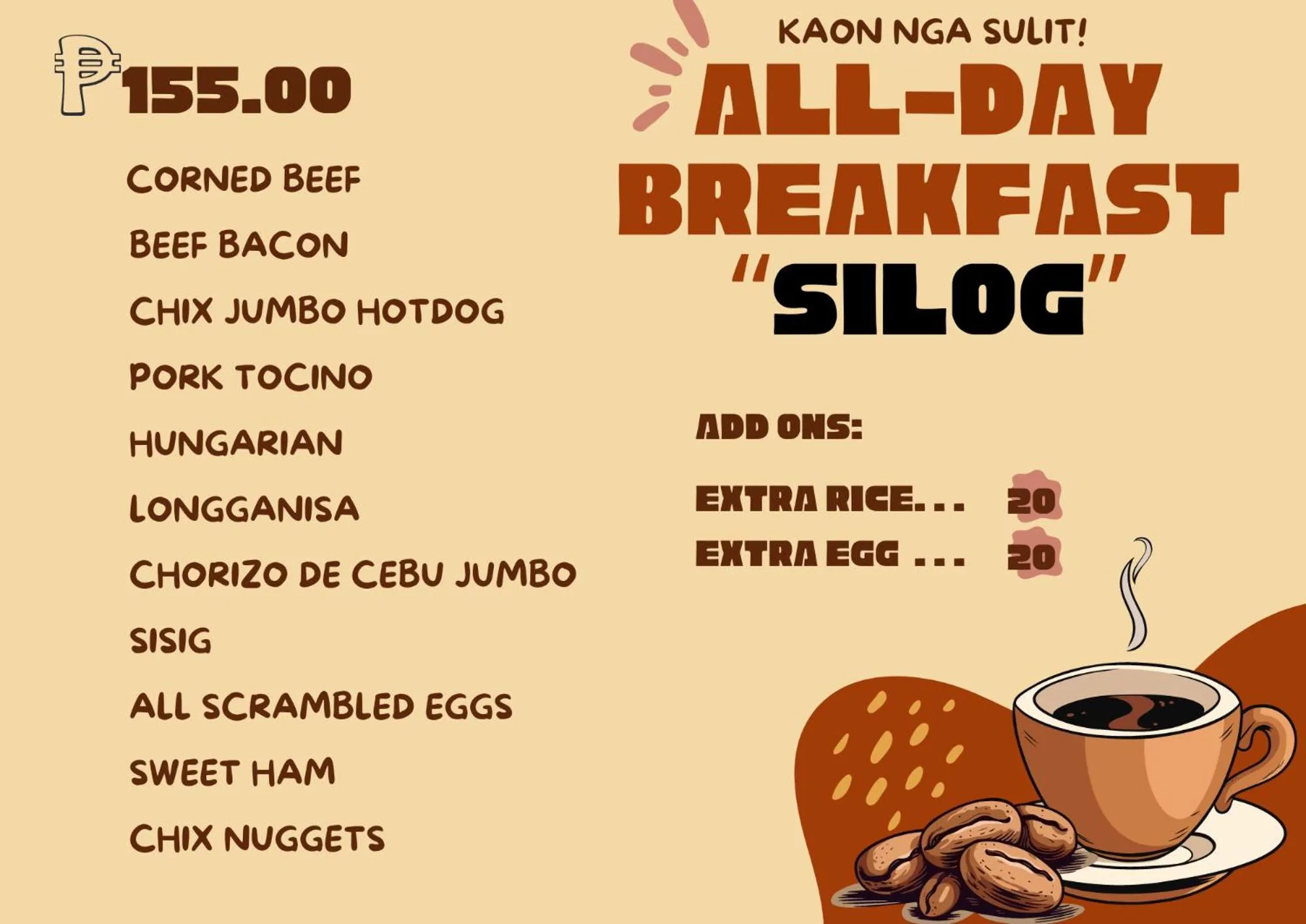 Breakfast in Claytown Pension House